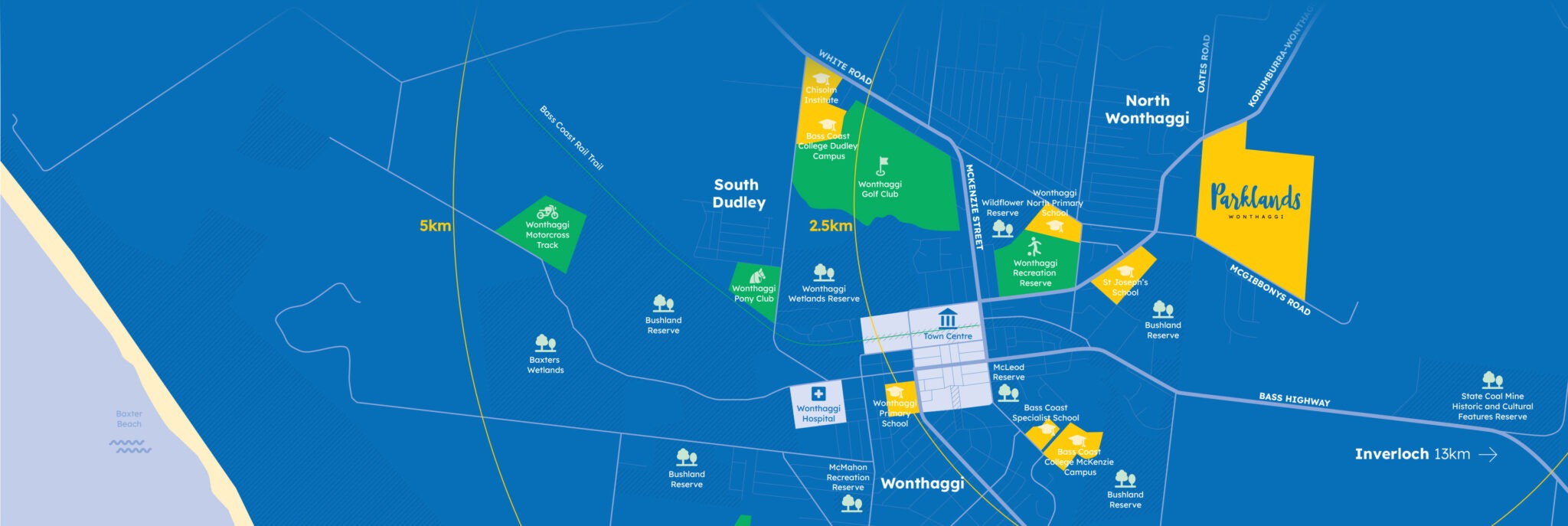 Parklands Coastal Estate - Wonthagg Location Map