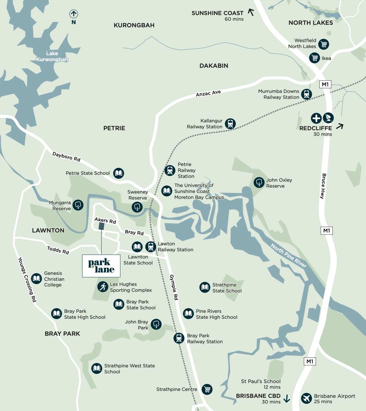 Parklane Estate - Lawnton Location map