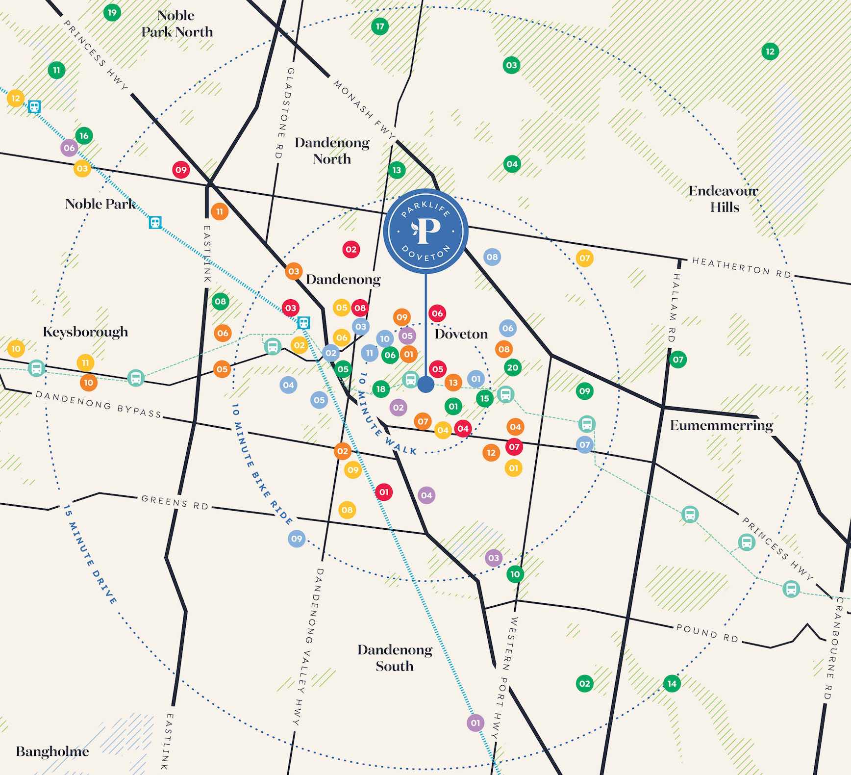 Parklife Estate - Doveton Location map