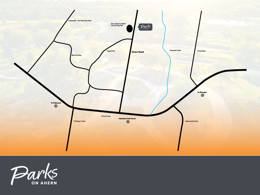 Parks on Ahern Estate - Pakenham Location Map