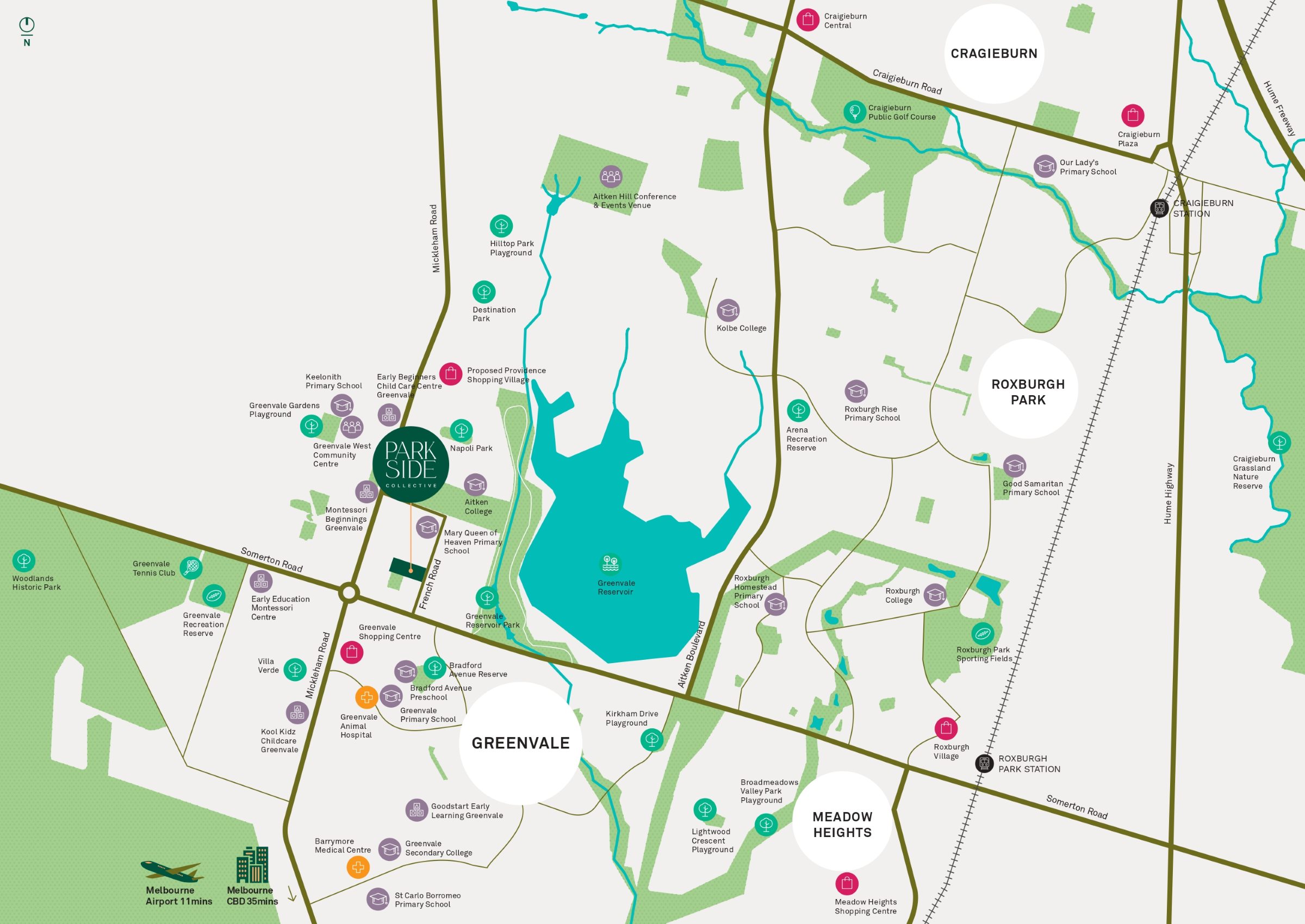 Parkside Estate - Greenvale Location Map