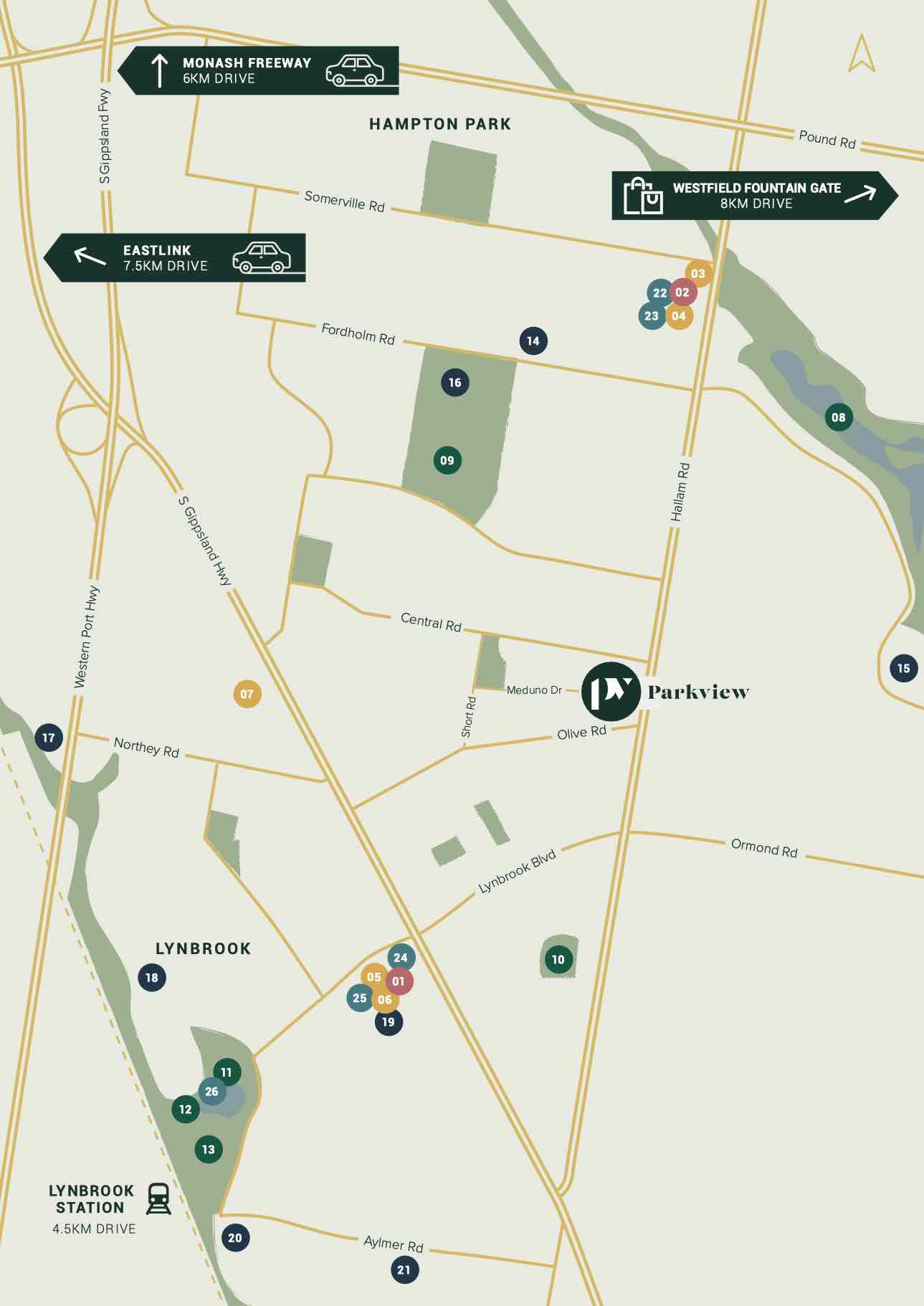 Parkview Estate - Hampton Park Location map