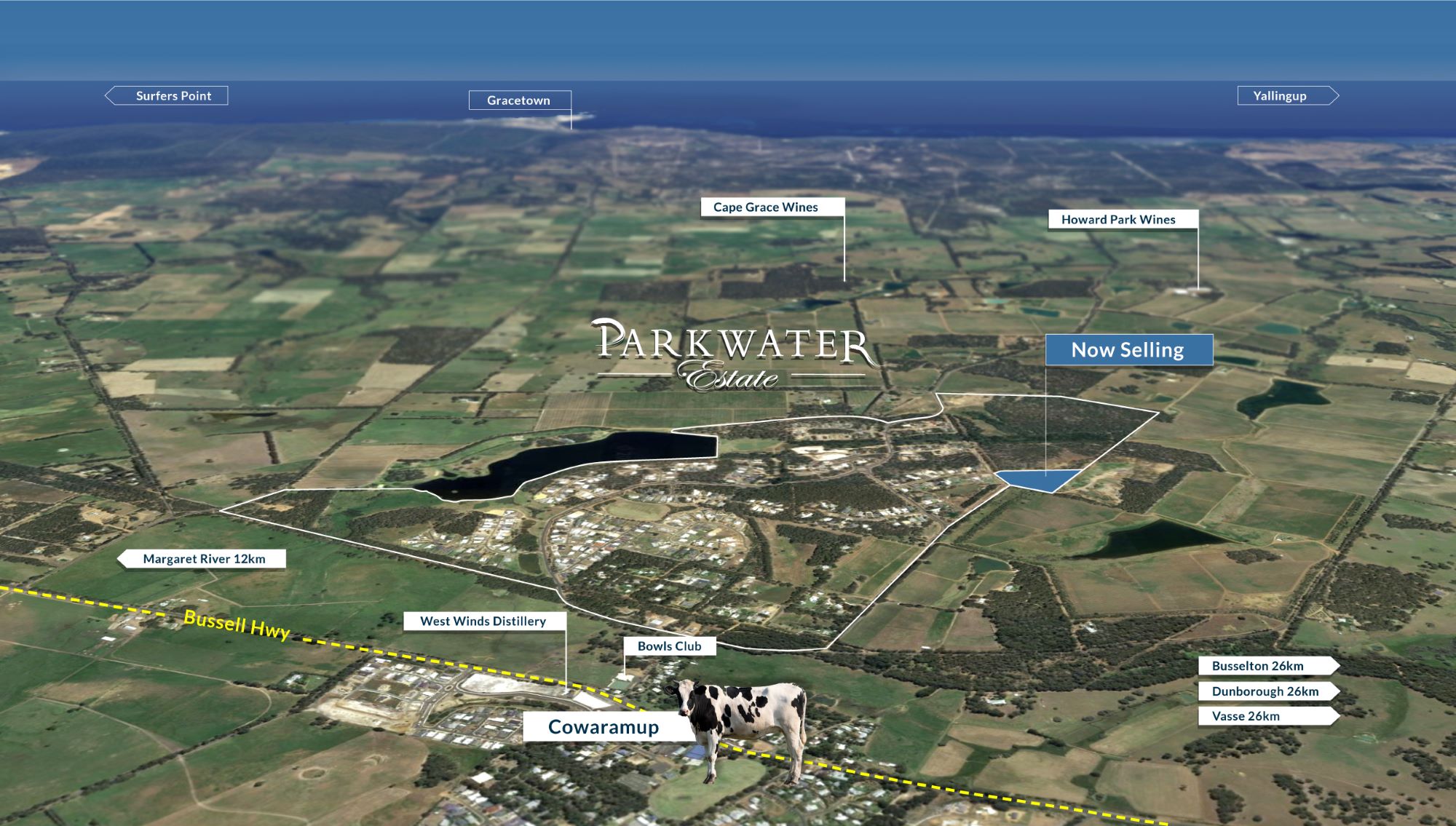 Parkwater Estate - Cowaramup Aerial