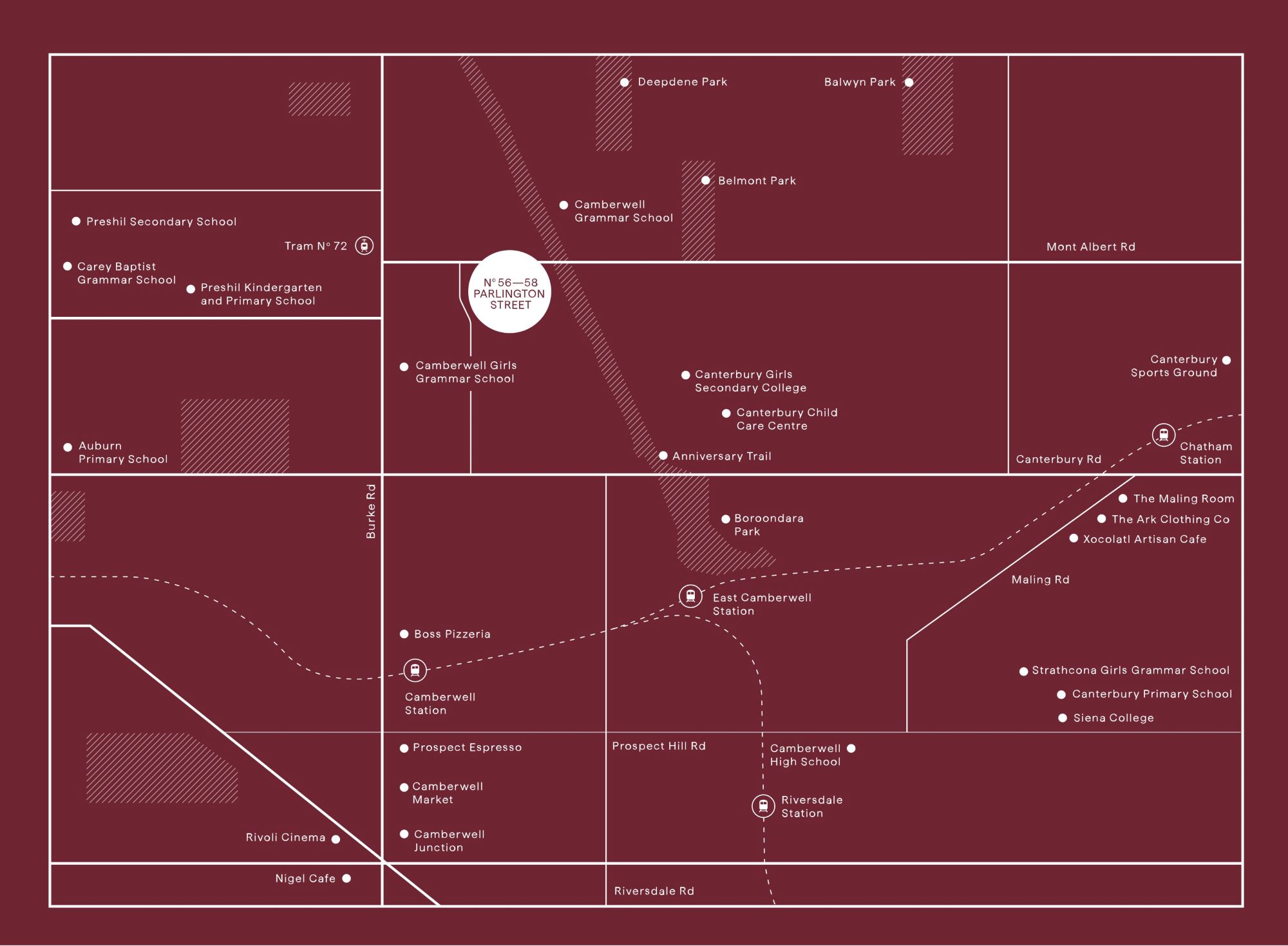 Parlington Street Townhomes - Canterbury Location Map