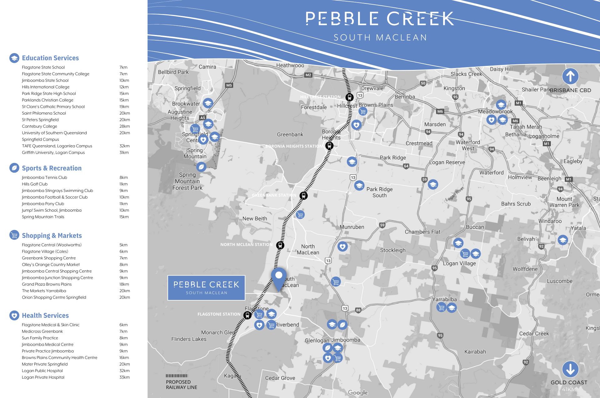 Pebble Creek Estate - South Maclean Location Map