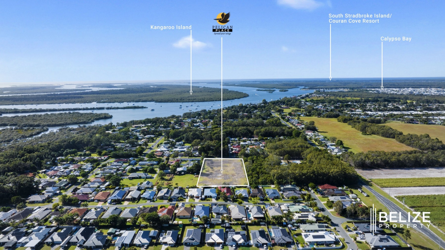 Pelican Place Estate - Jacobs Well Aerial