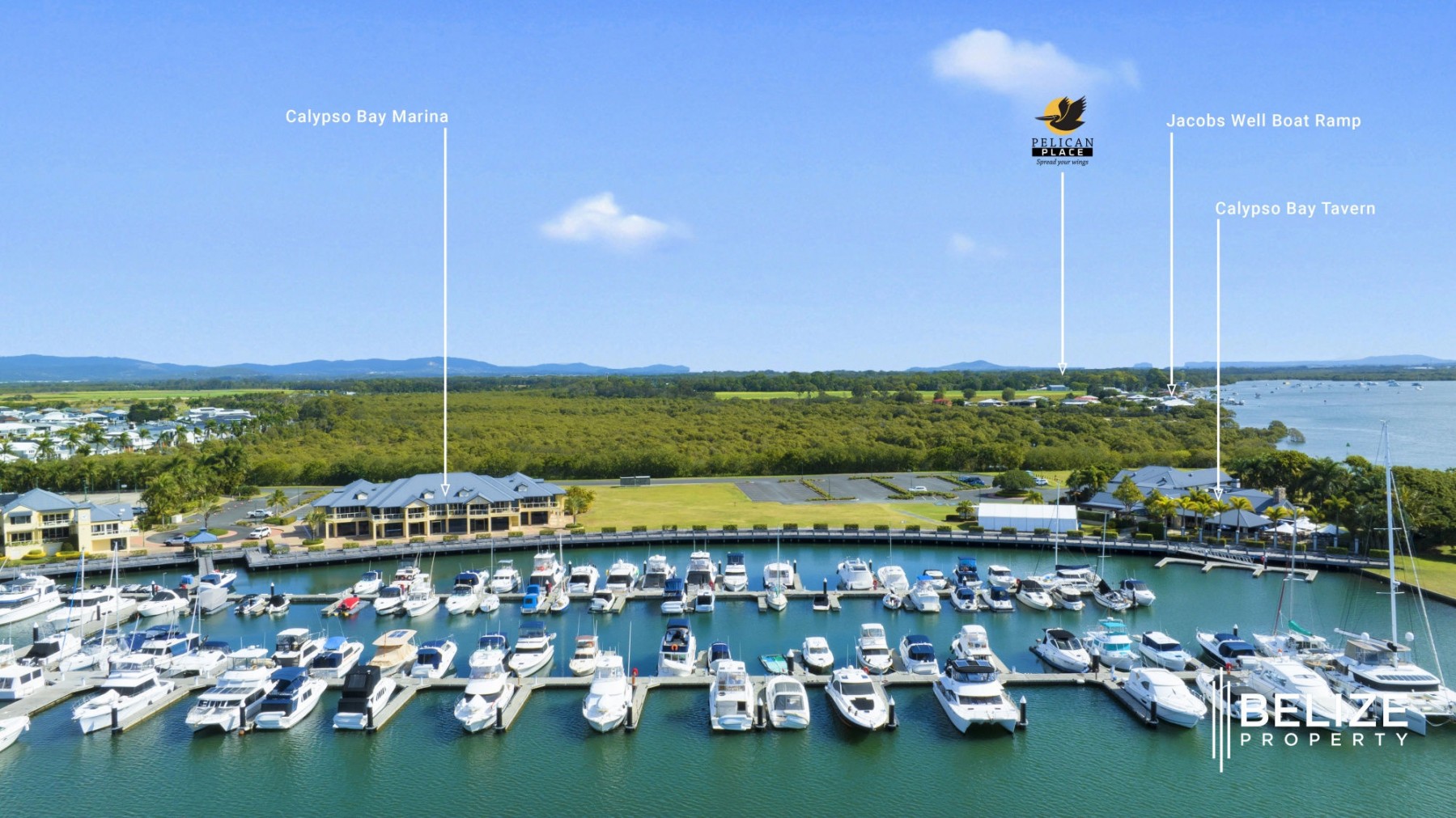 Pelican Place Estate - Jacobs Well Aerial