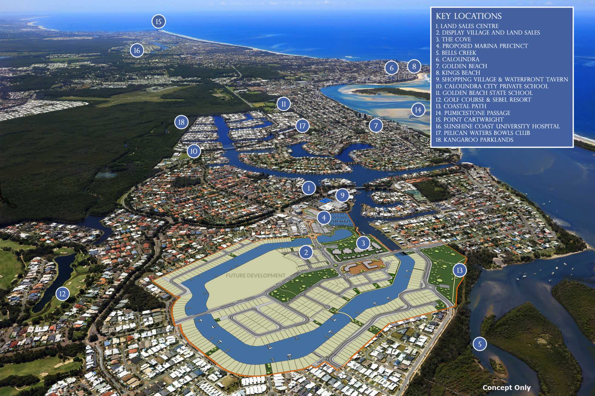 Pelican Waters Aerial