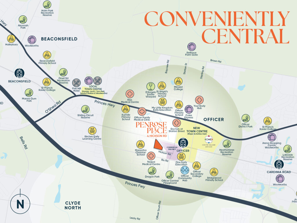 Penrose Place Estate - Officer Location Map