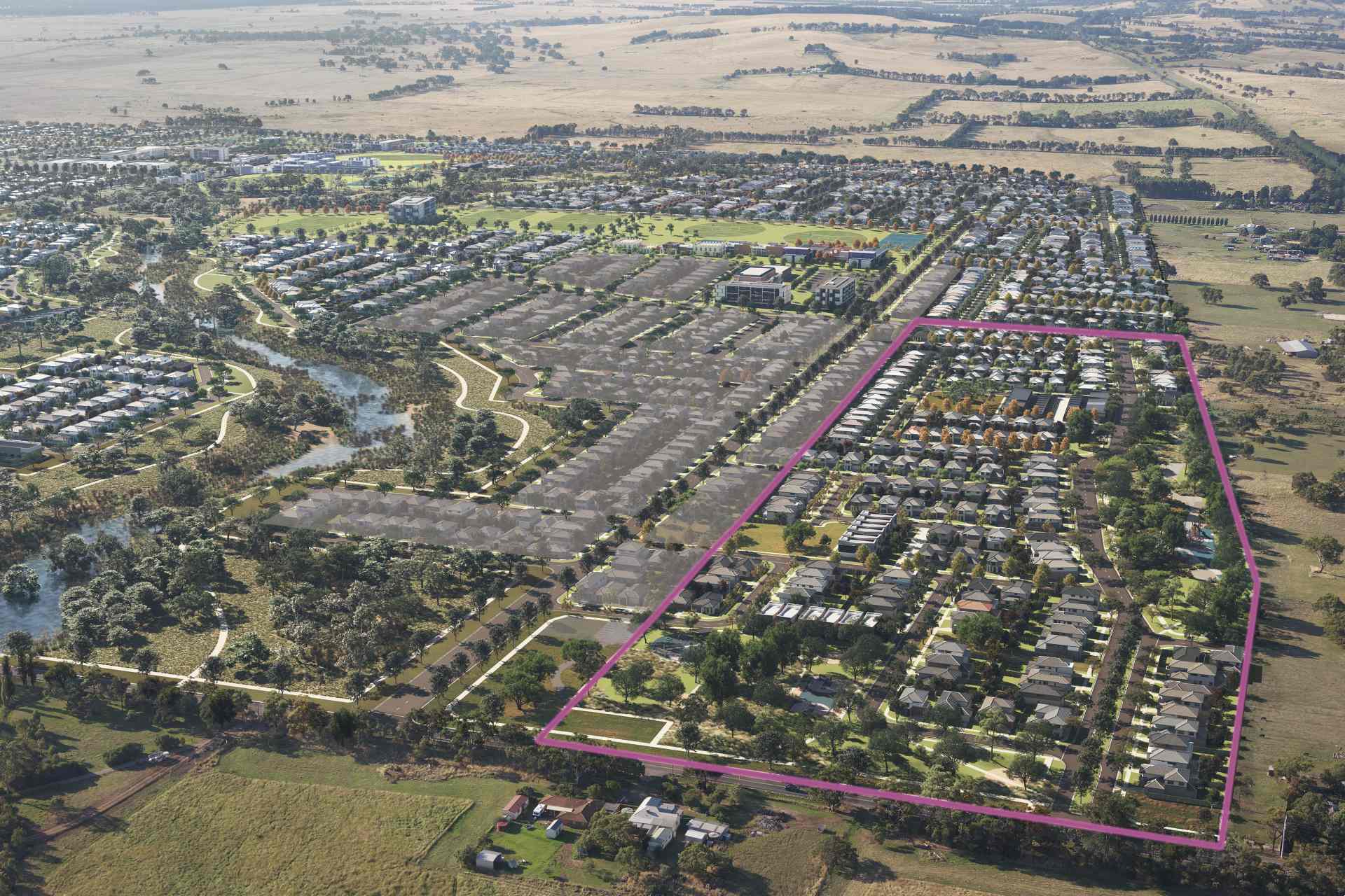 Peppercorn Hill Estate - Donnybrook Aerial