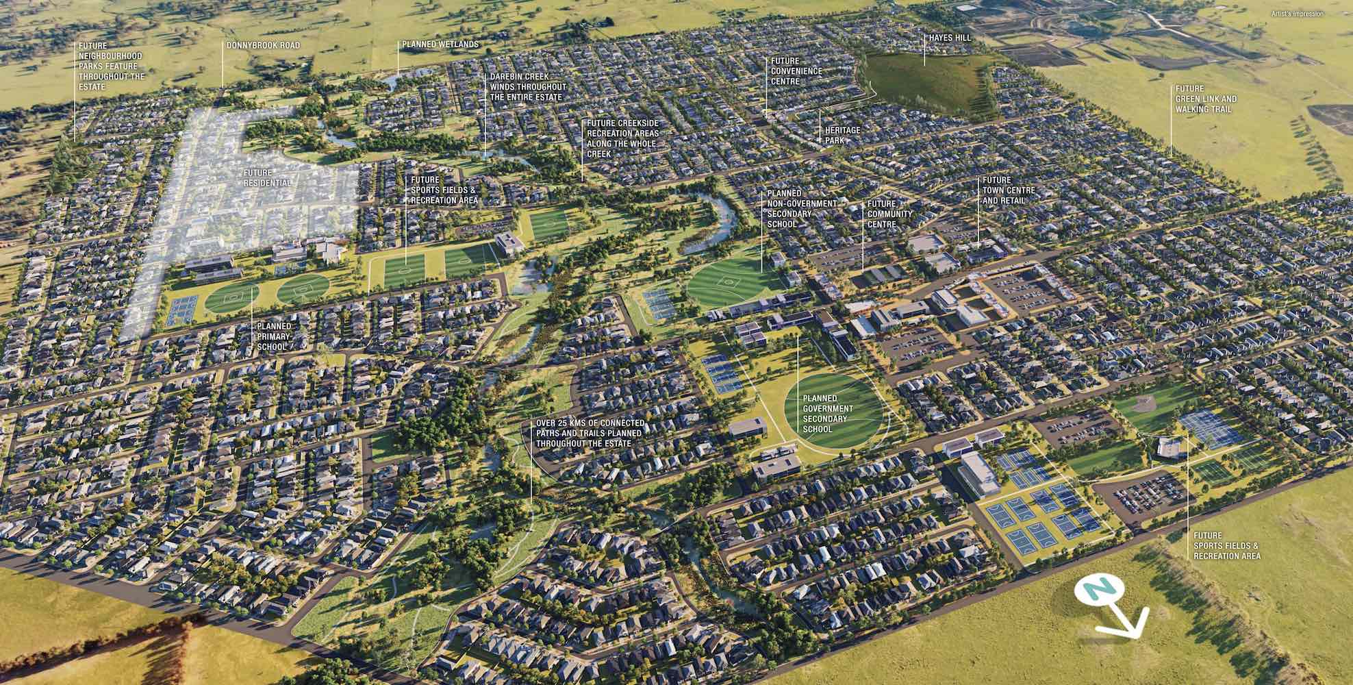 Peppercorn Hill Estate - Donnybrook Aerial