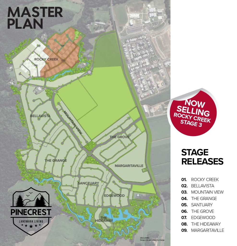 Pinecrest Estate - Mount Peter Release Map