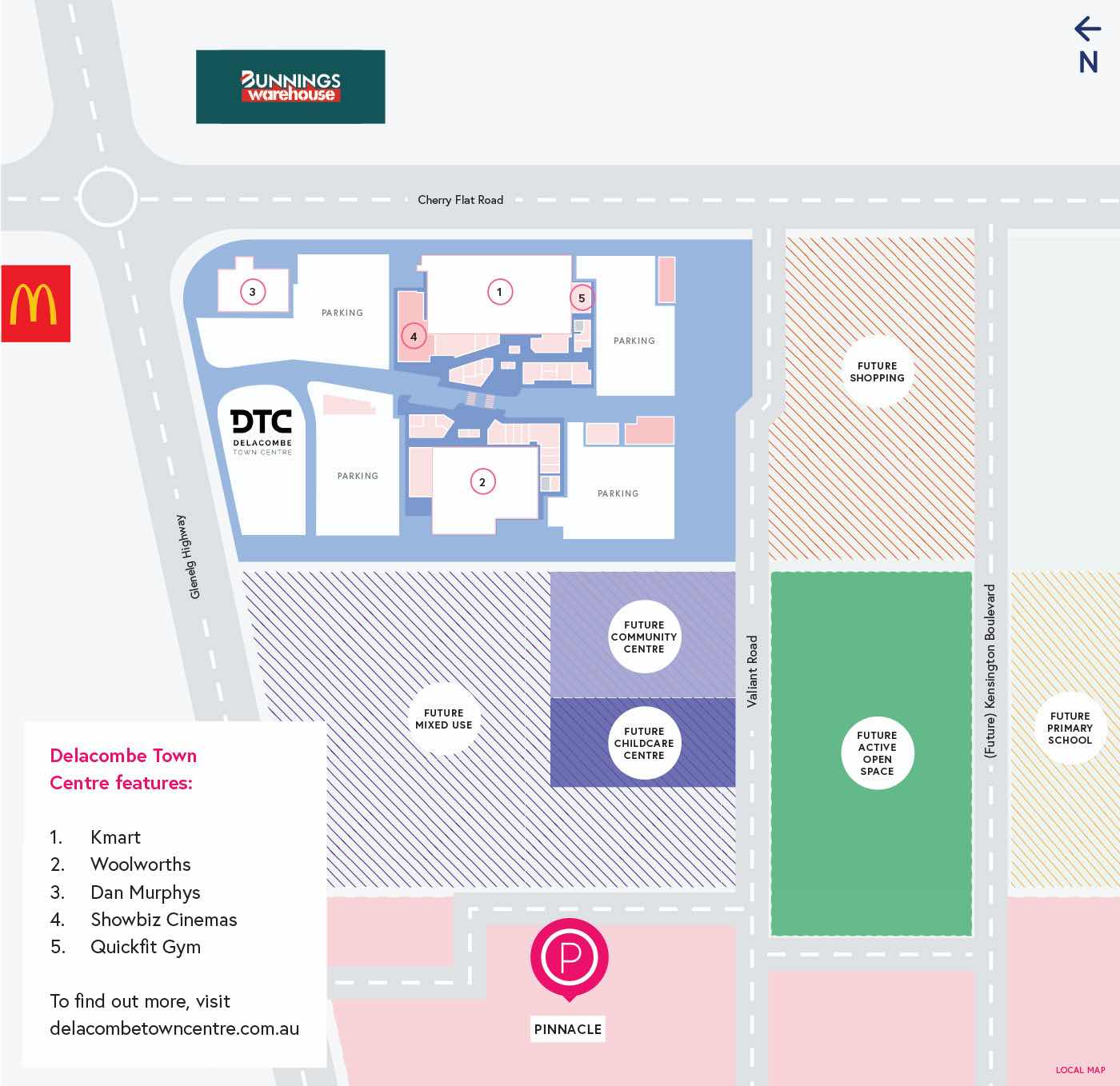 Pinnacle Ballarat Estate - Smythes Creek Location Map