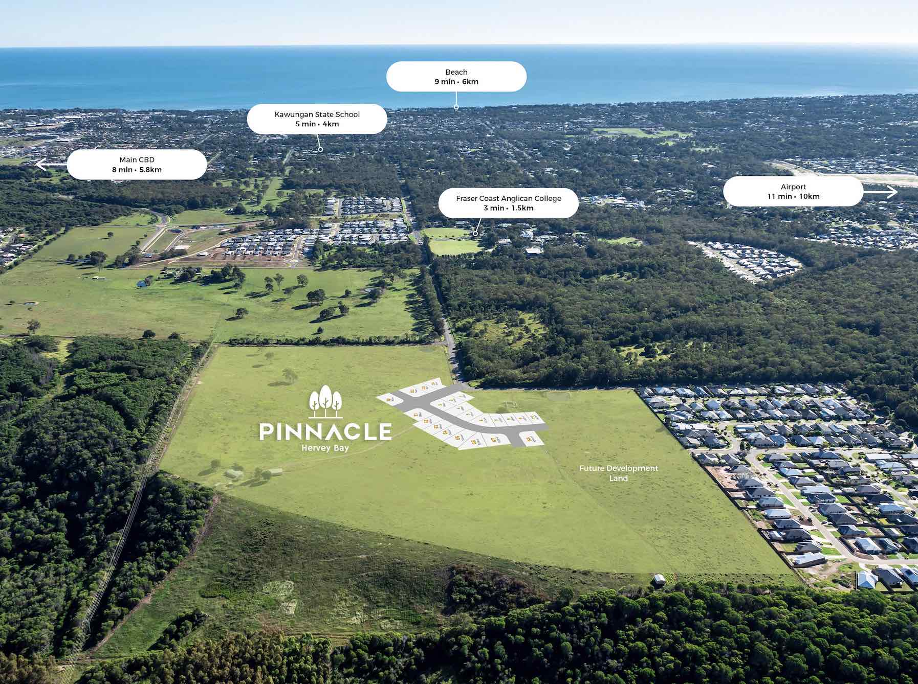 Pinnacle Hervey Bay Estate - Wondunn Aerial