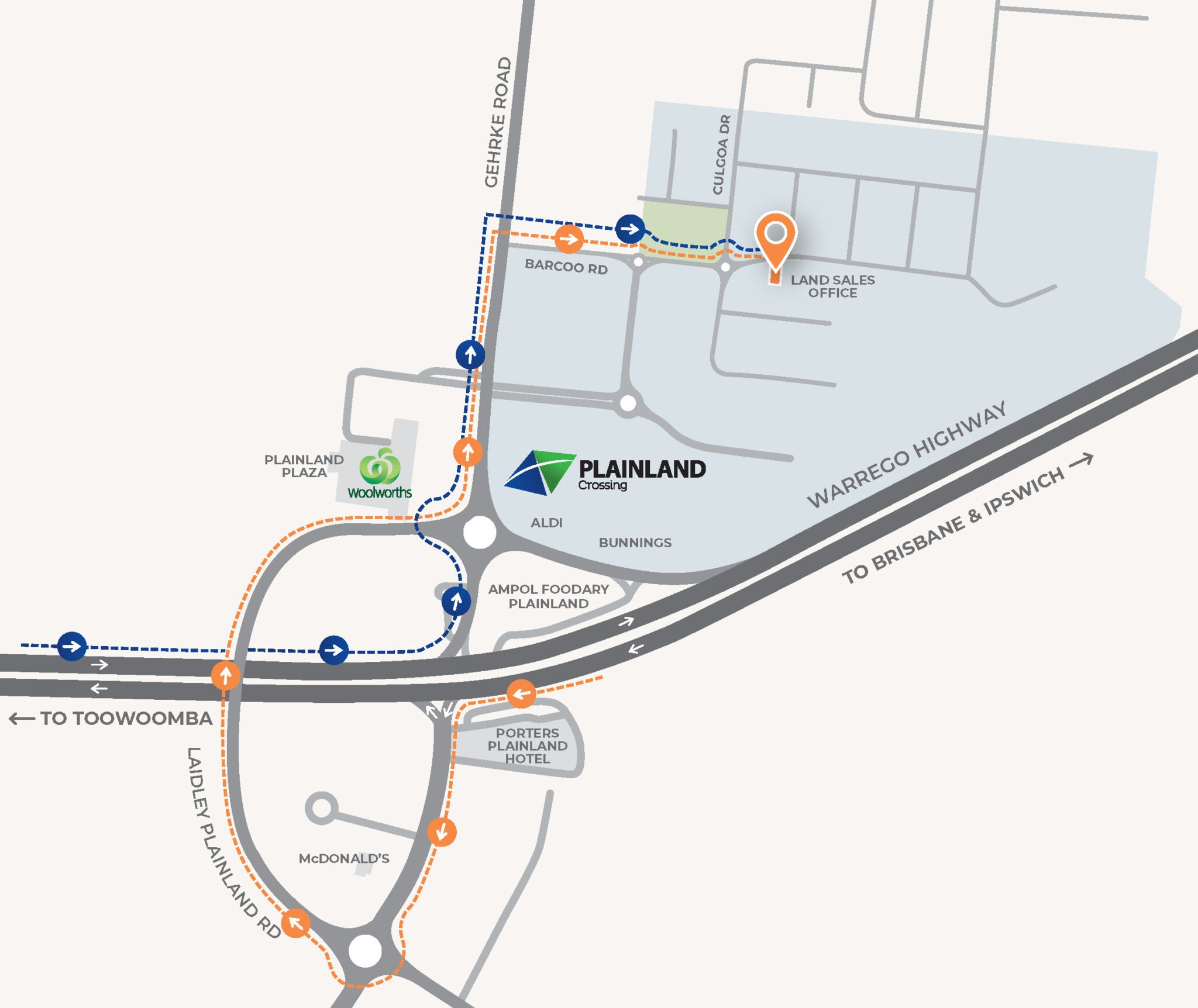 Plainland Crossing Estate - Plainland Location Map