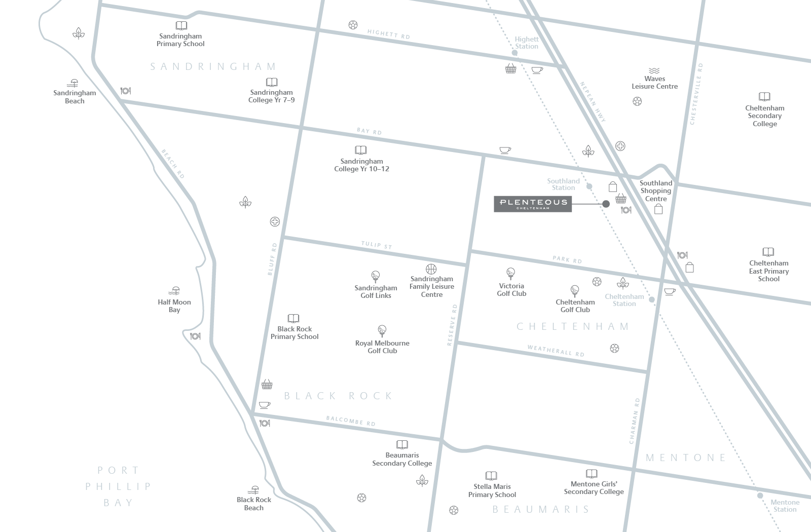 Plenteous Townhomes - Cheltenham Location Map