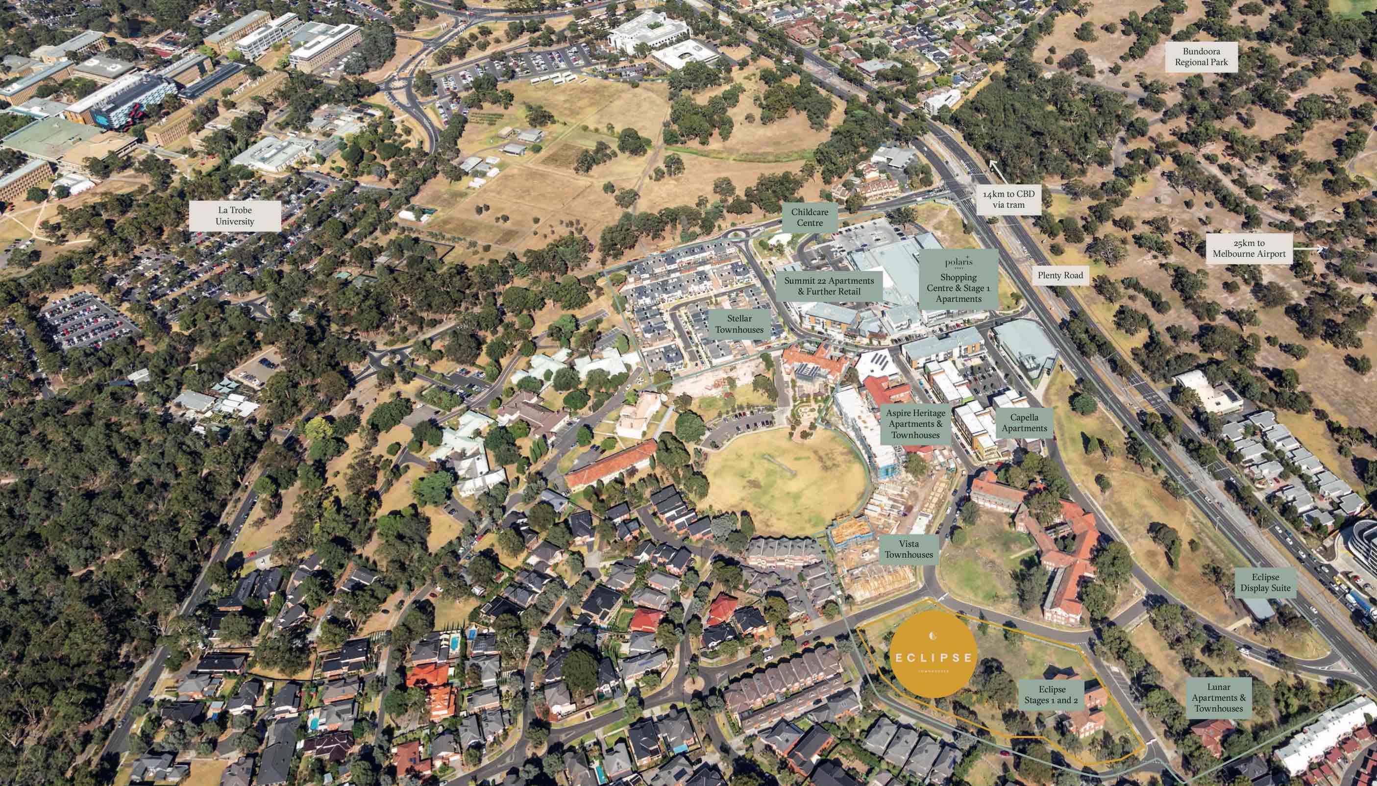 Polaris 3083 Estate - Bundoora Aerial