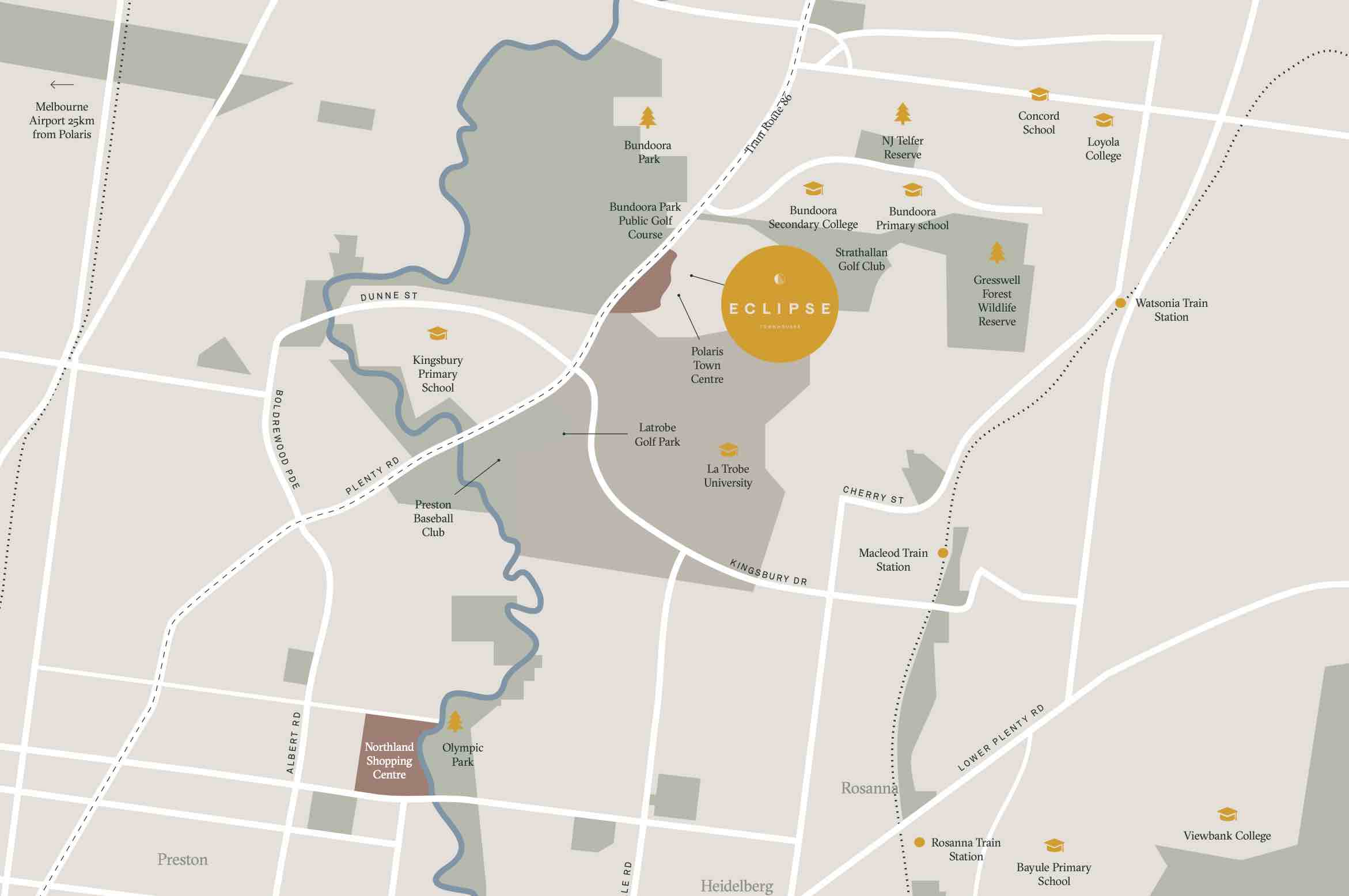 Polaris 3083 Estate - Bundoora Location map