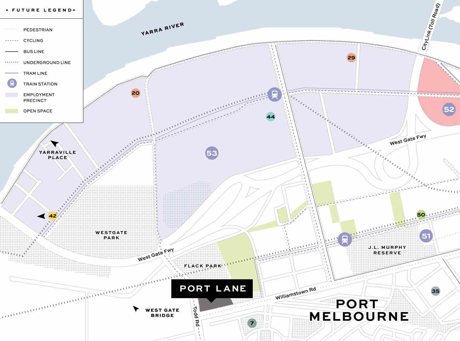 Port Lane Townhomes - Port Melbourne Location map 2