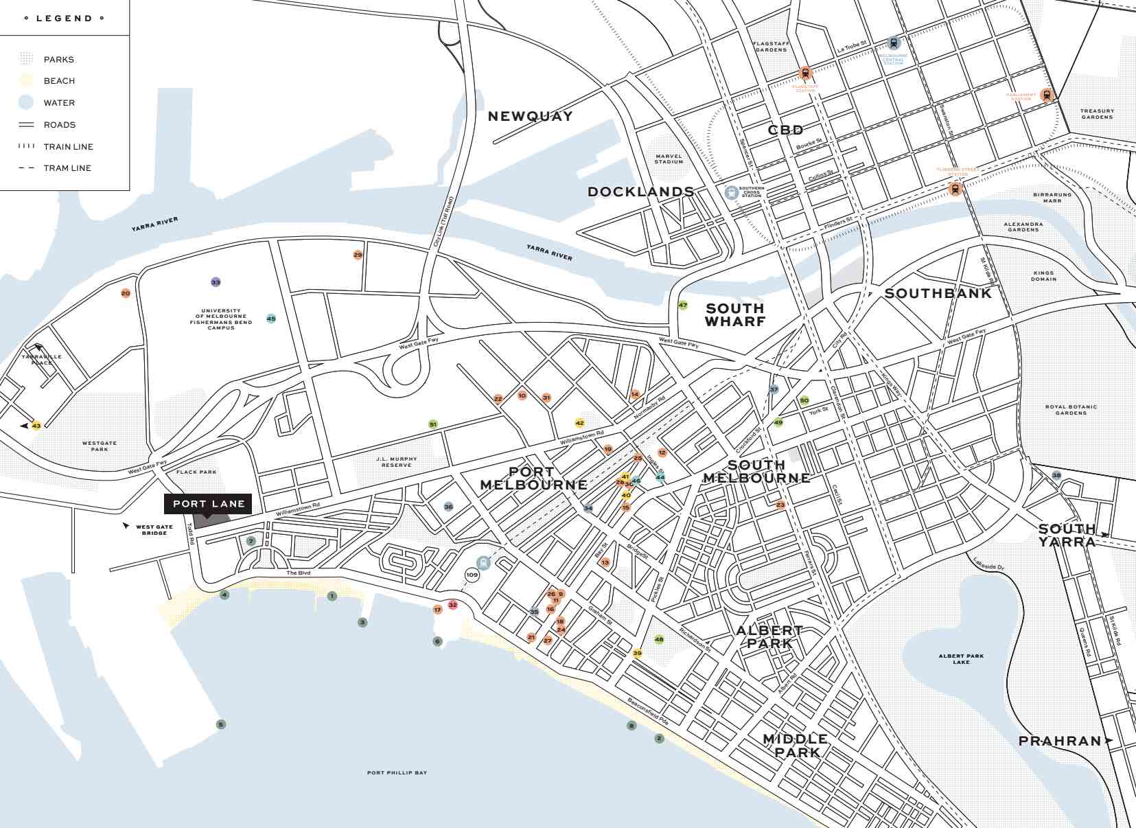 Port Lane Townhomes - Port Melbourne Location map