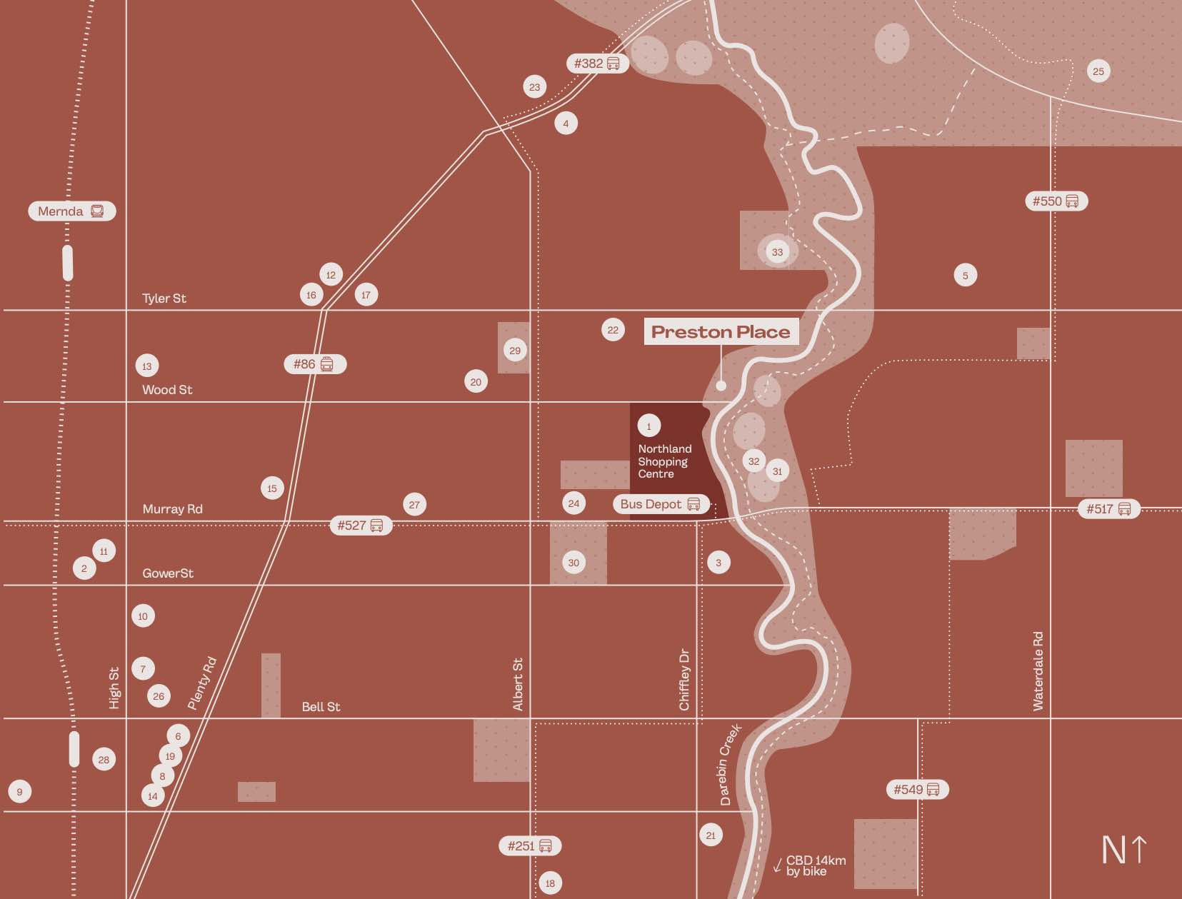 Preston Place Estate - Preston Location map