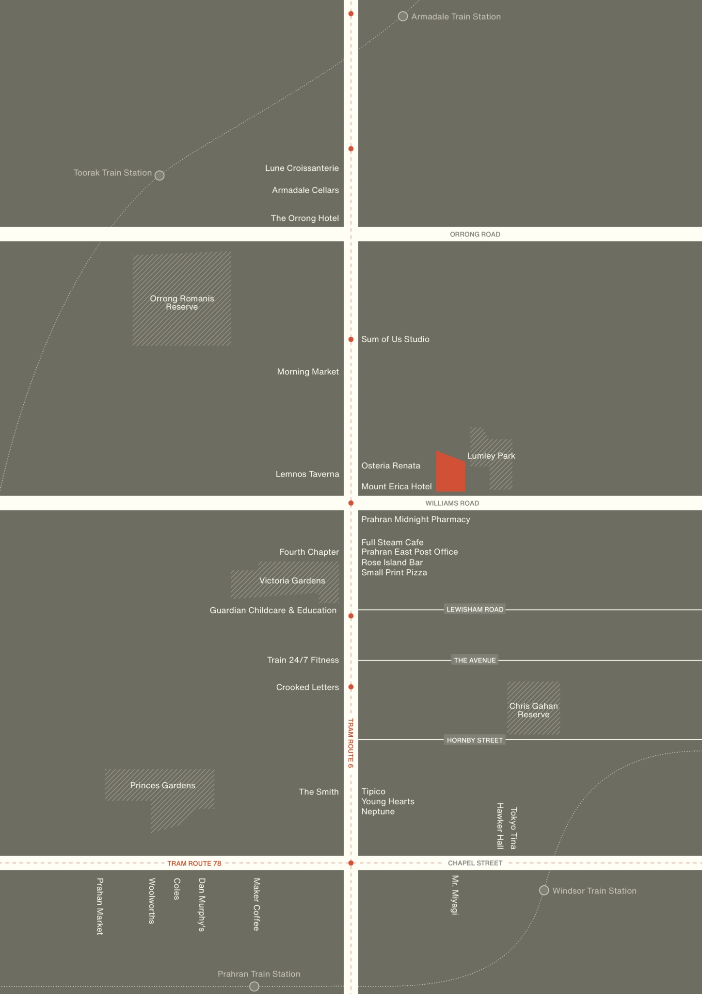 Prime Townhomes - Prahran Location Map