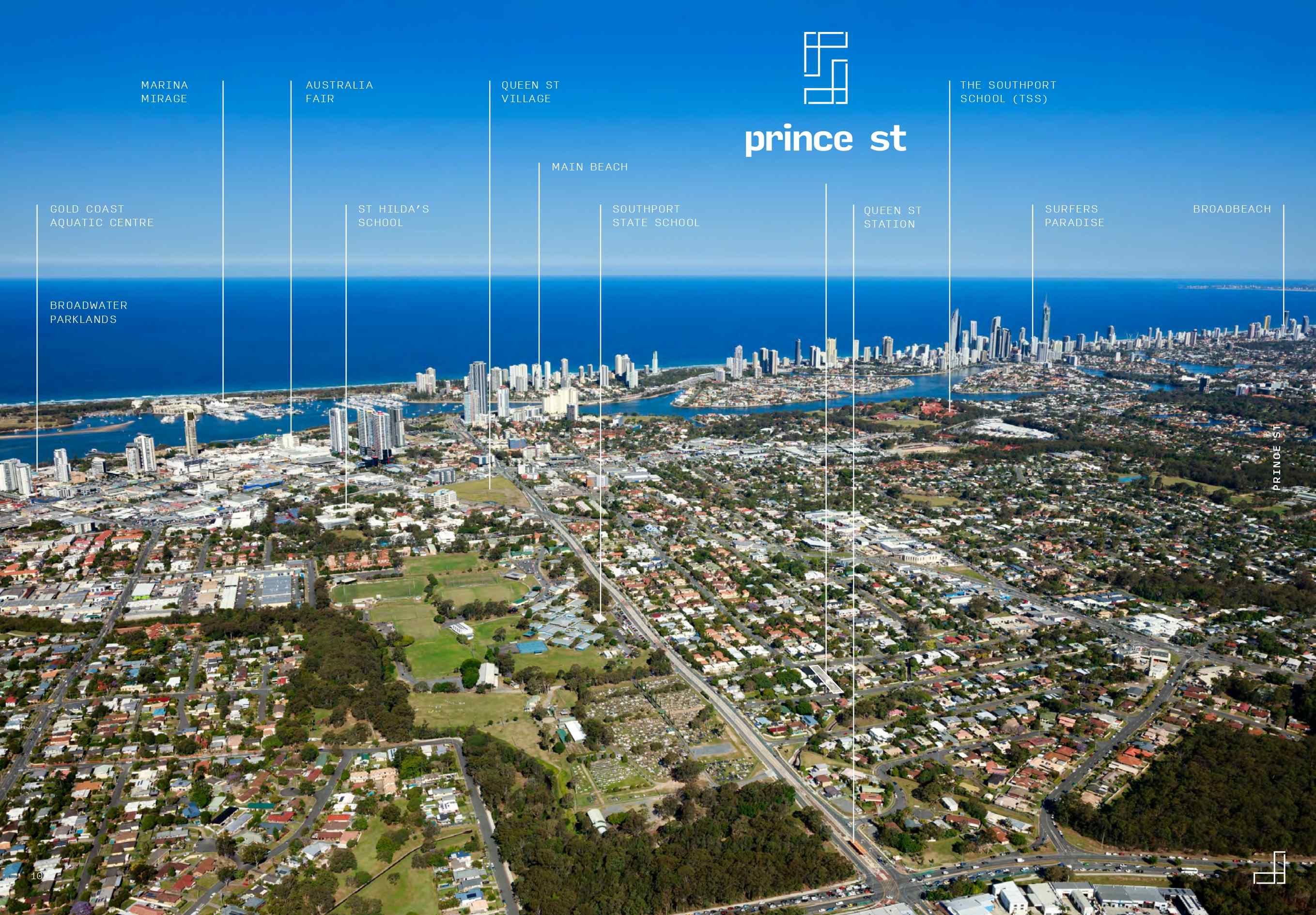Prince Street Townhomes - Southport Aerial