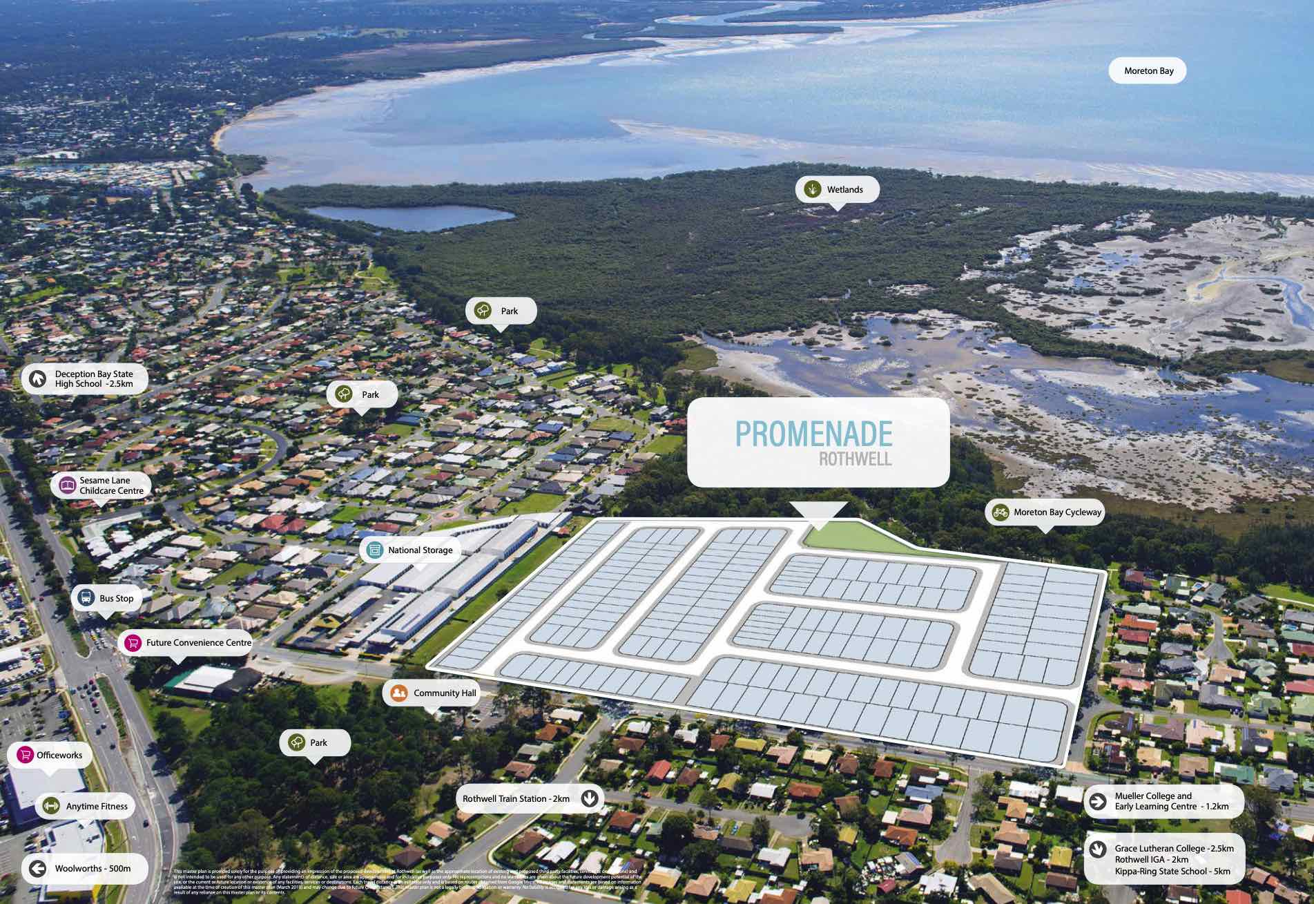 Promenade Estate - Rothwell Aerial
