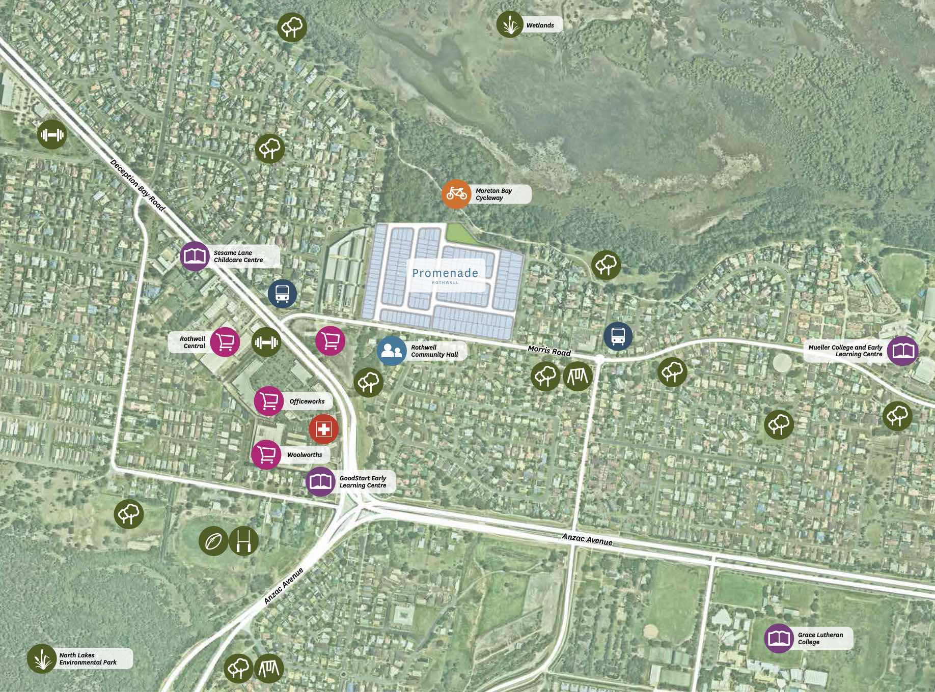 Promenade Estate - Rothwell Location map
