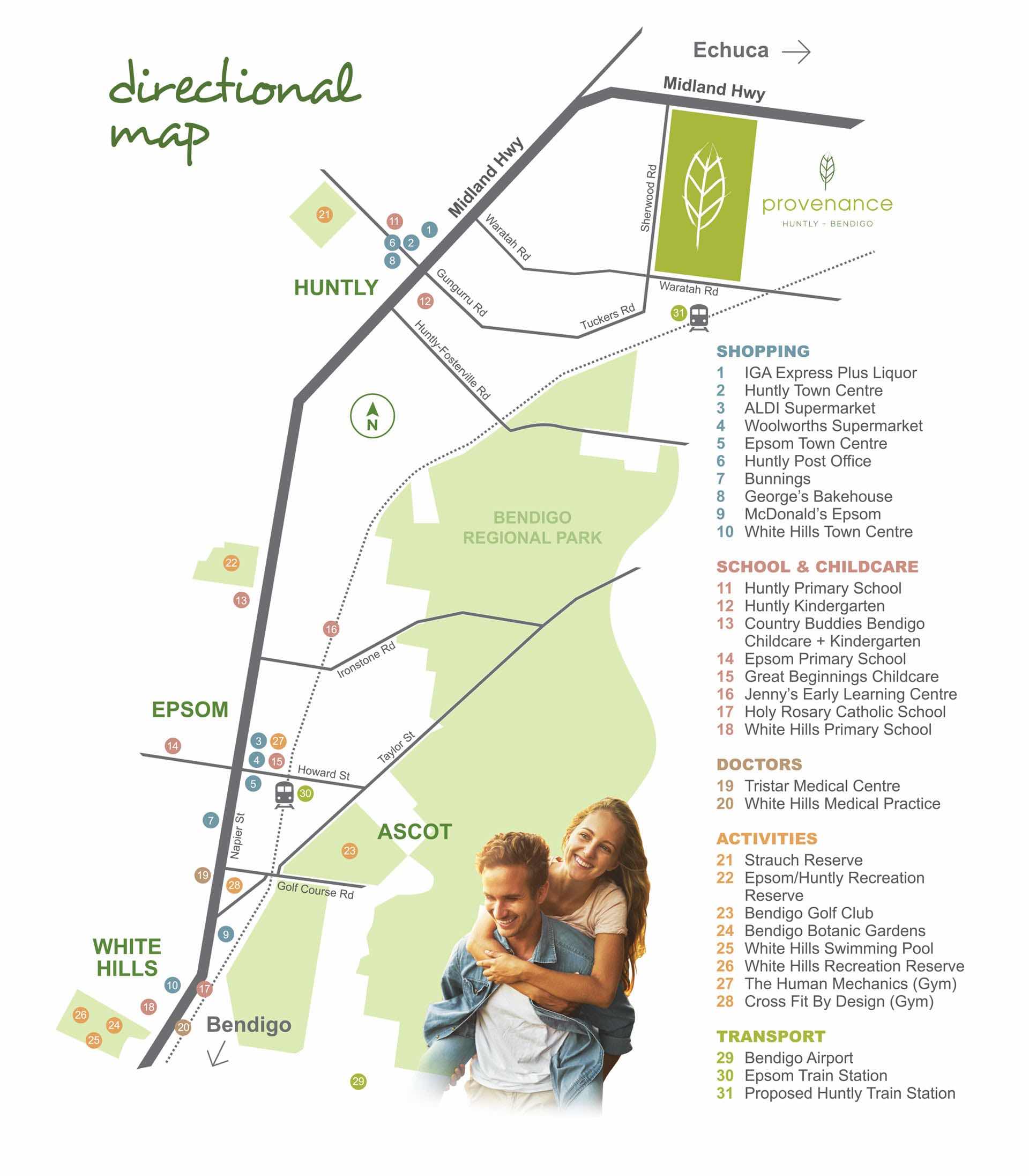 Provenance Bendigo Location m Location Map