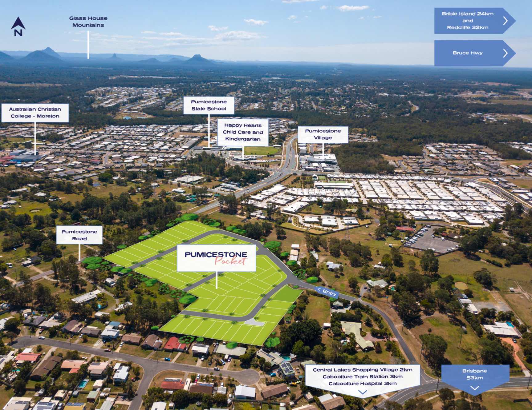 Pumicestone Pocket Estate - Caboolture Aerial
