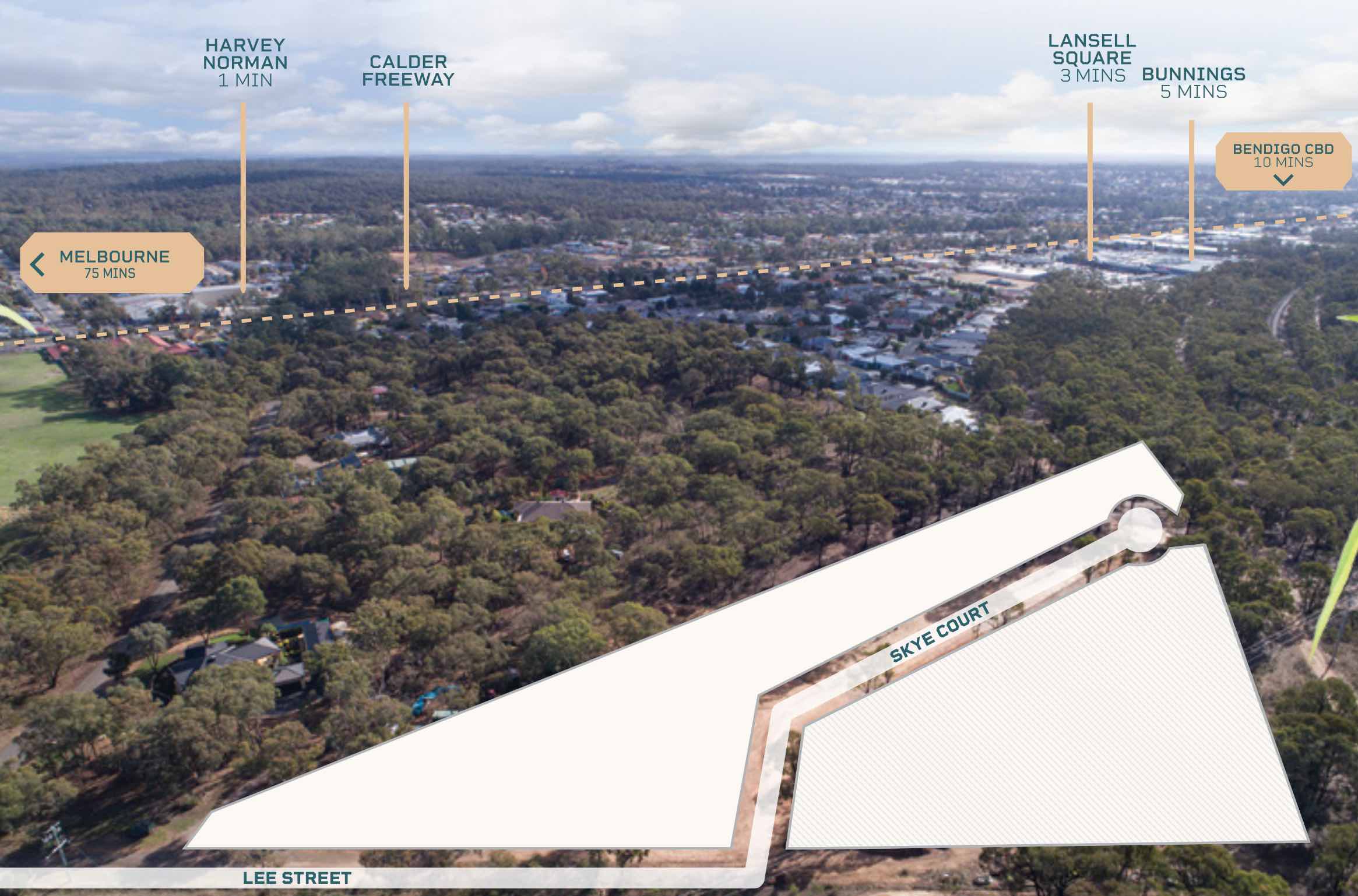 Quarter Acre Estate - Kangaroo Flat Aerial_0