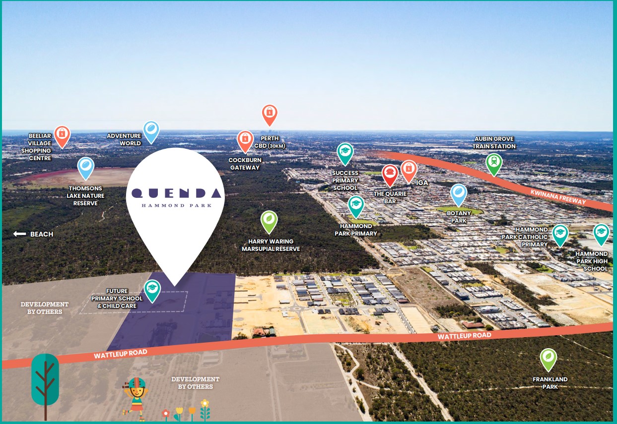 Quenda Estate - Hammond Park Aerial