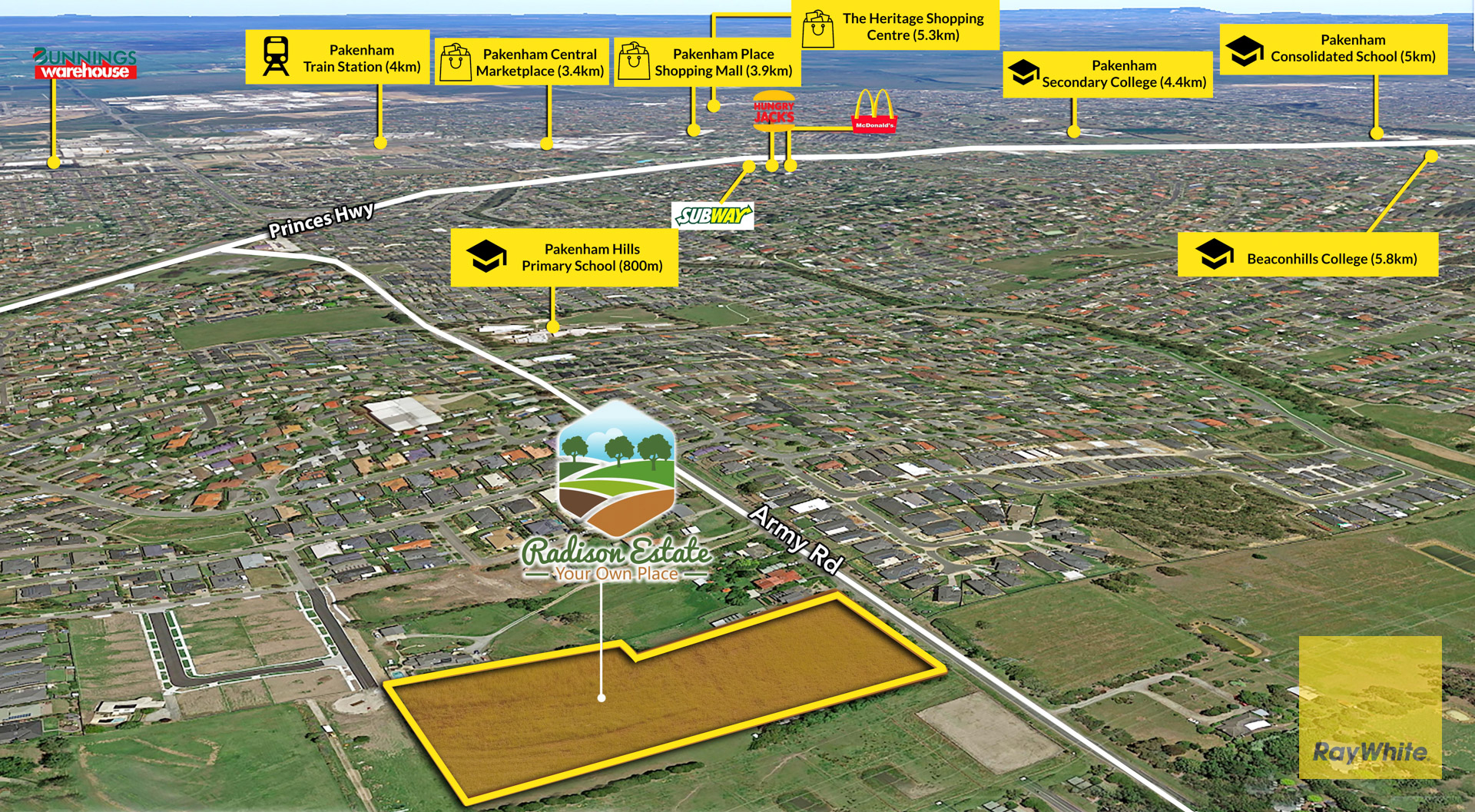 Radison Estate - Pakenham Location Map