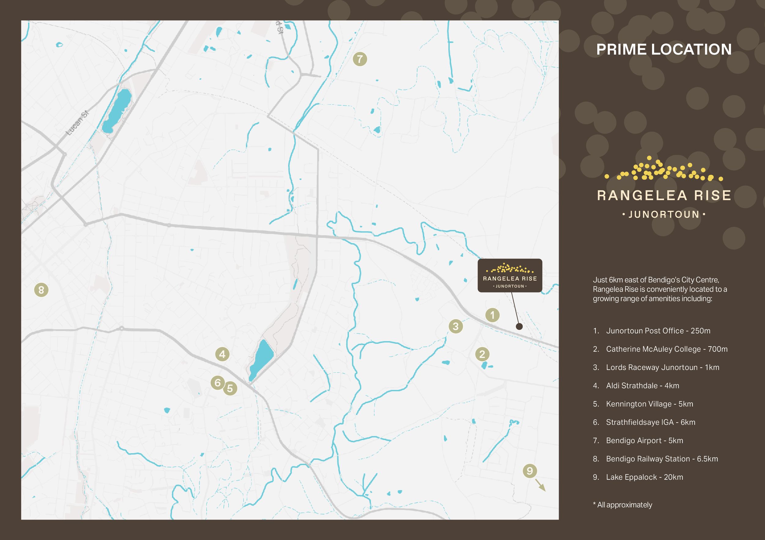 Rangelea Rise Estate - Junortoun Location Map