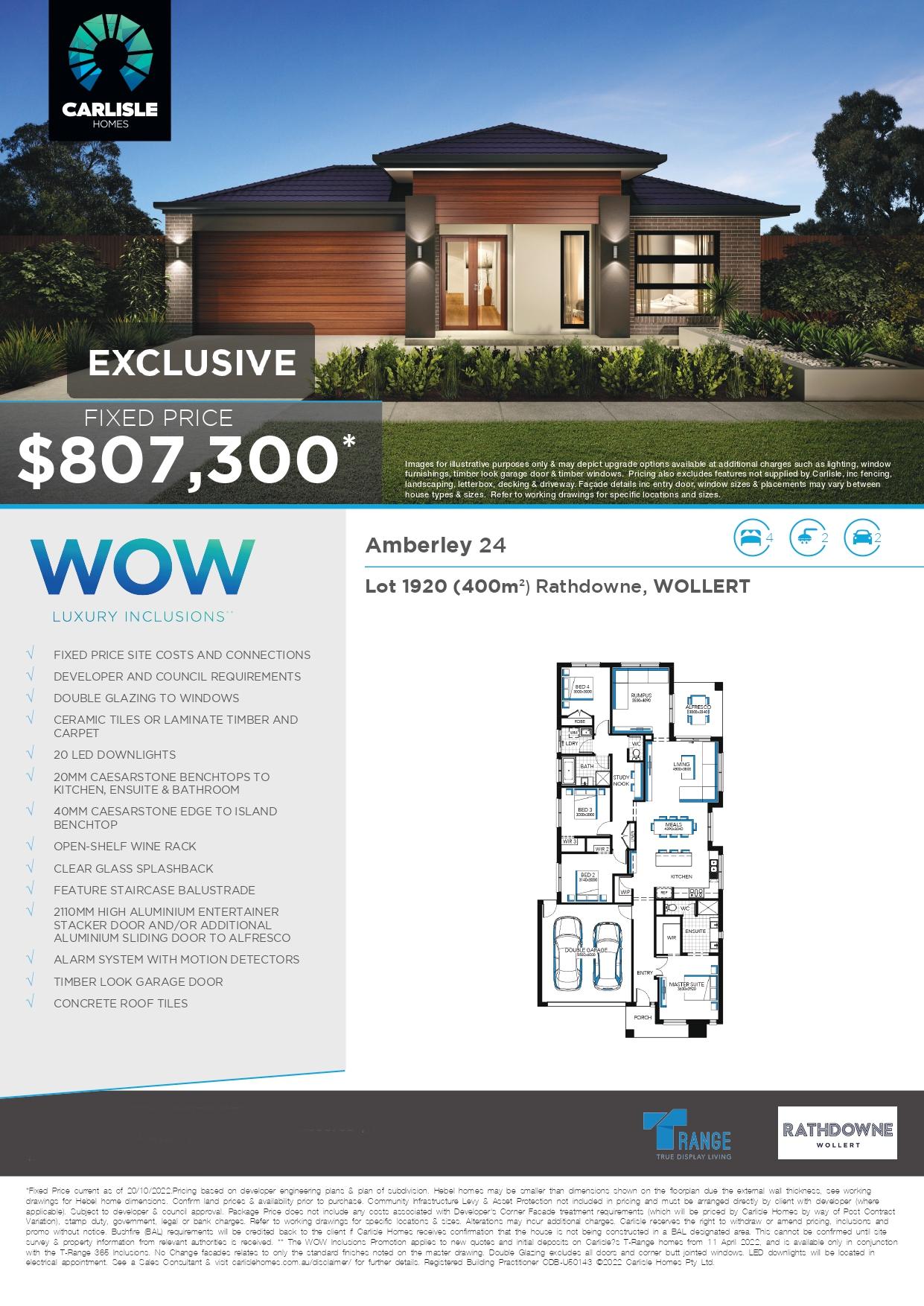 Rathdowne Estate - Wollert Amberley 24 Floorplan