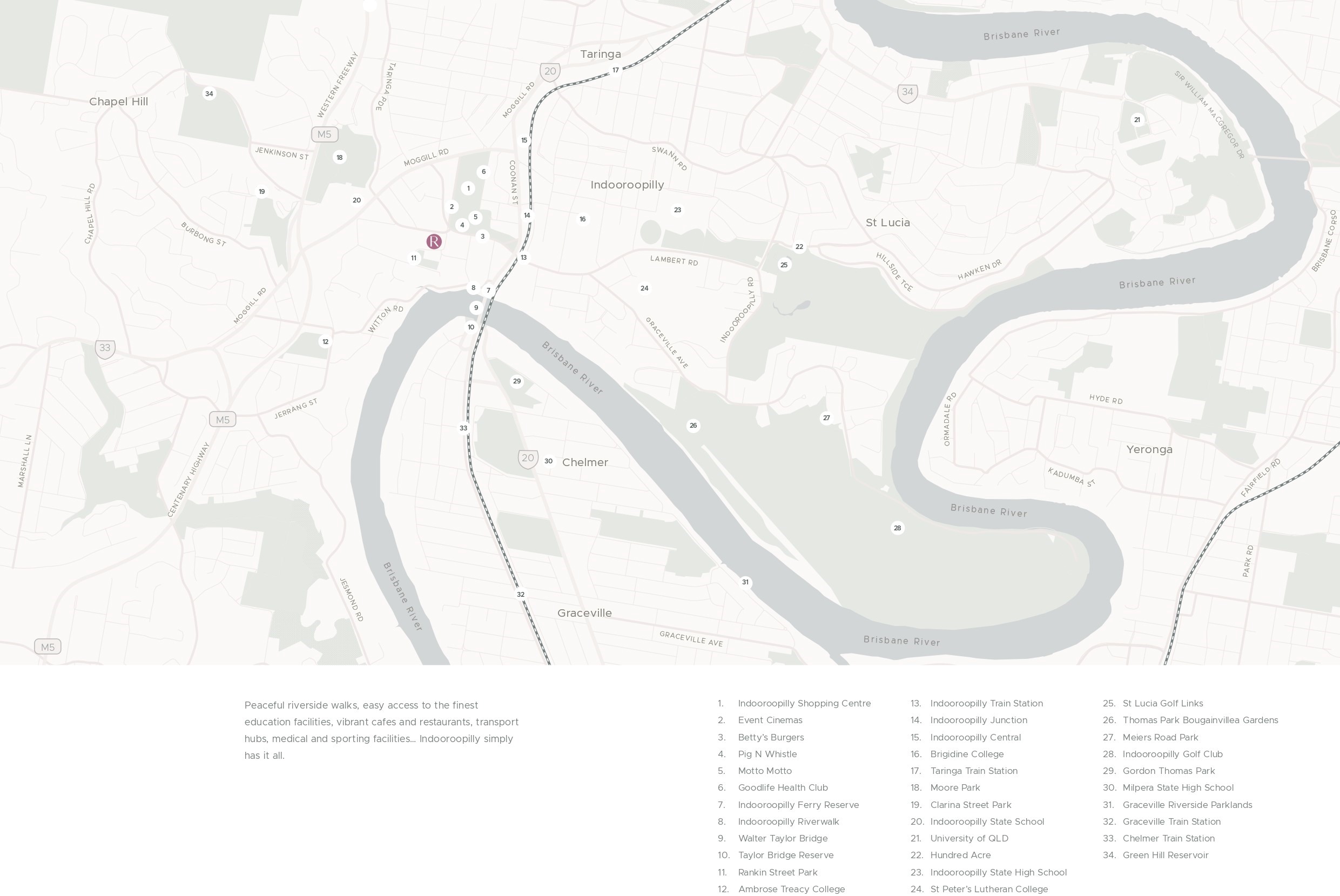 Ravine Townhomes - Indooroopilly Location Map