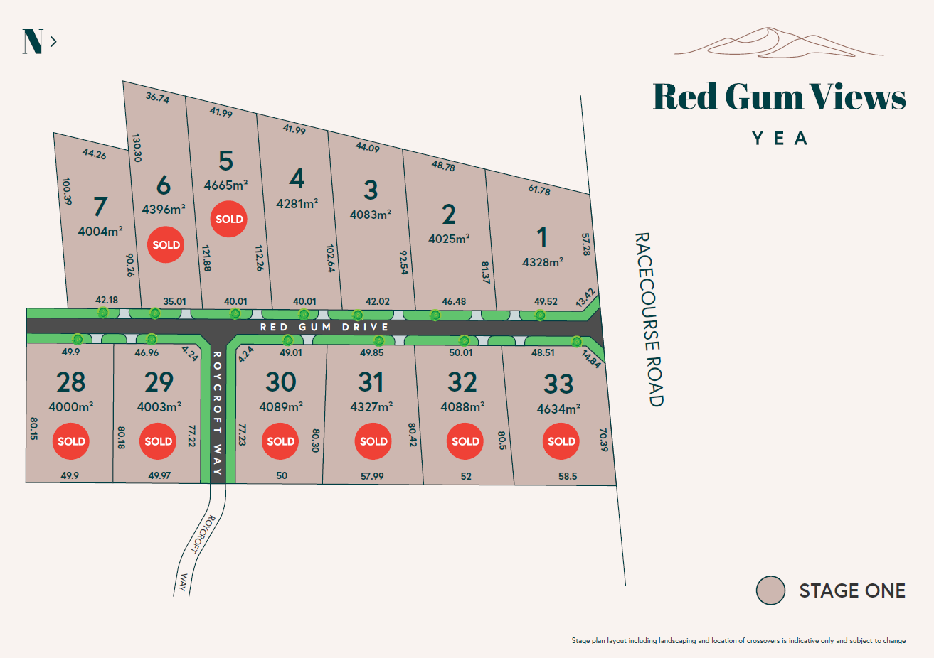 Red Gum Views Estate - Yea Release Map