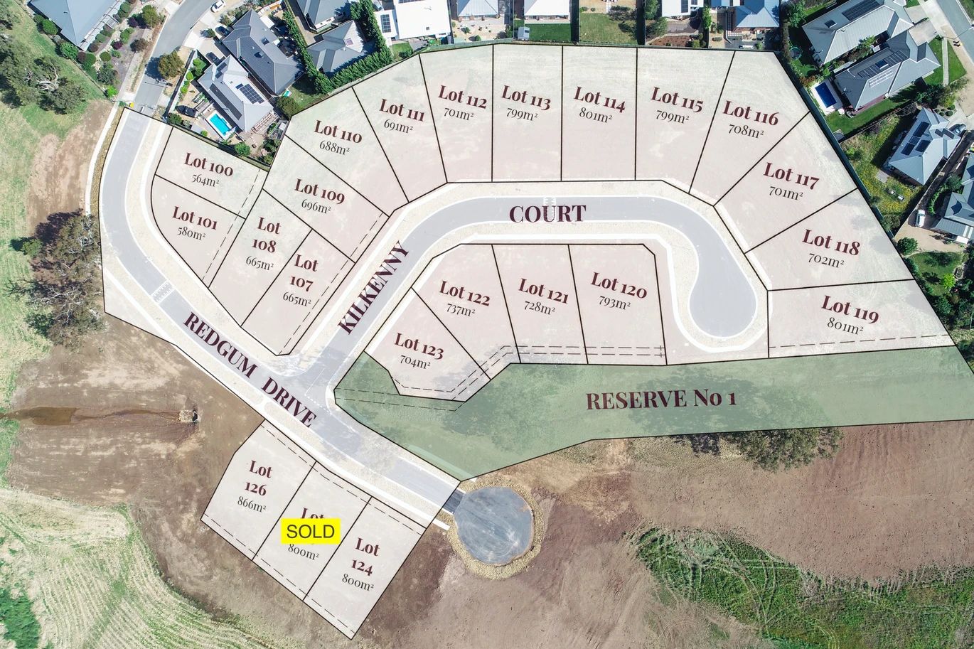 Redgum Rise Estate - Mansfield Aerial