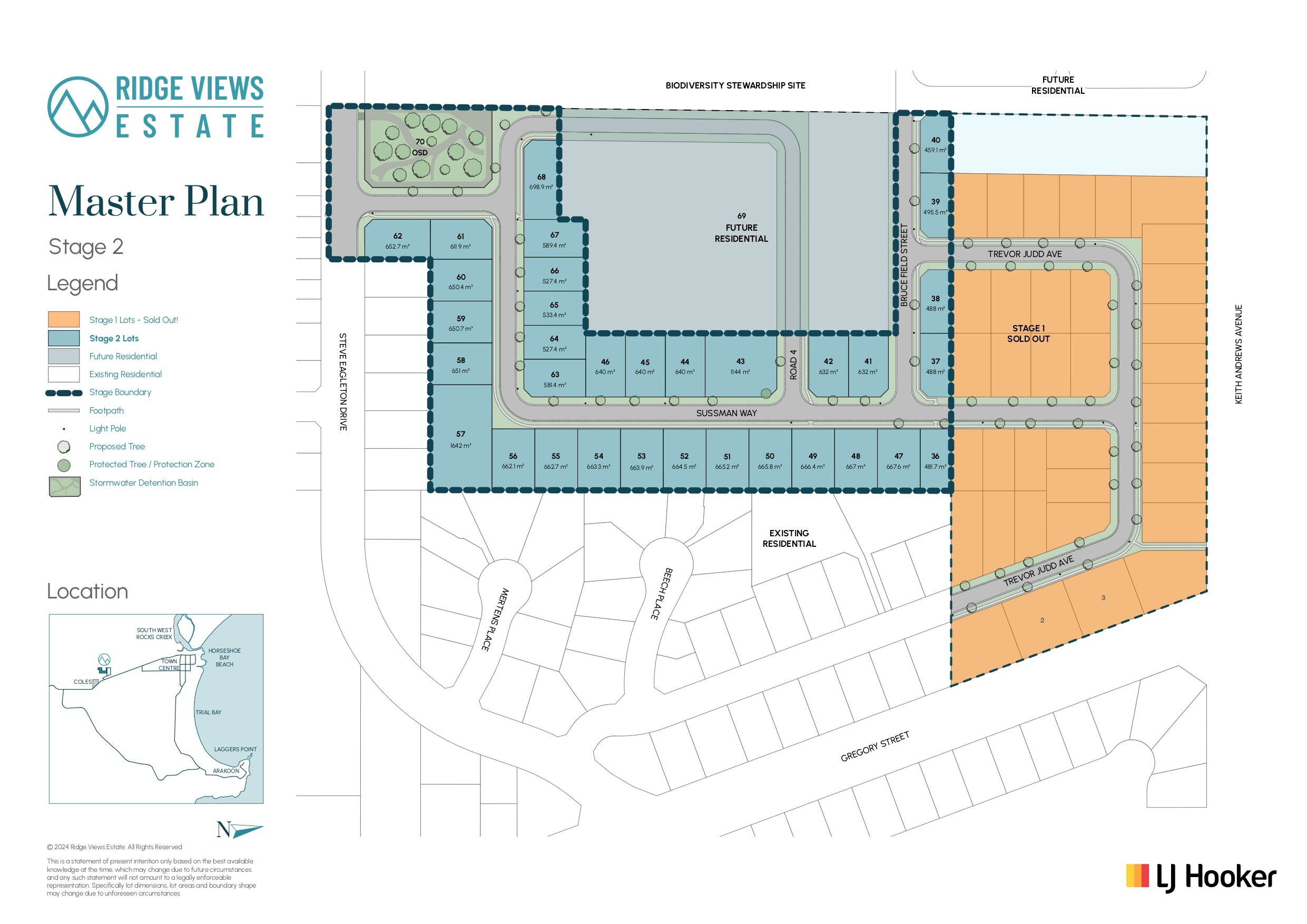 Ridge Views Estate - South West Rocks Release Map