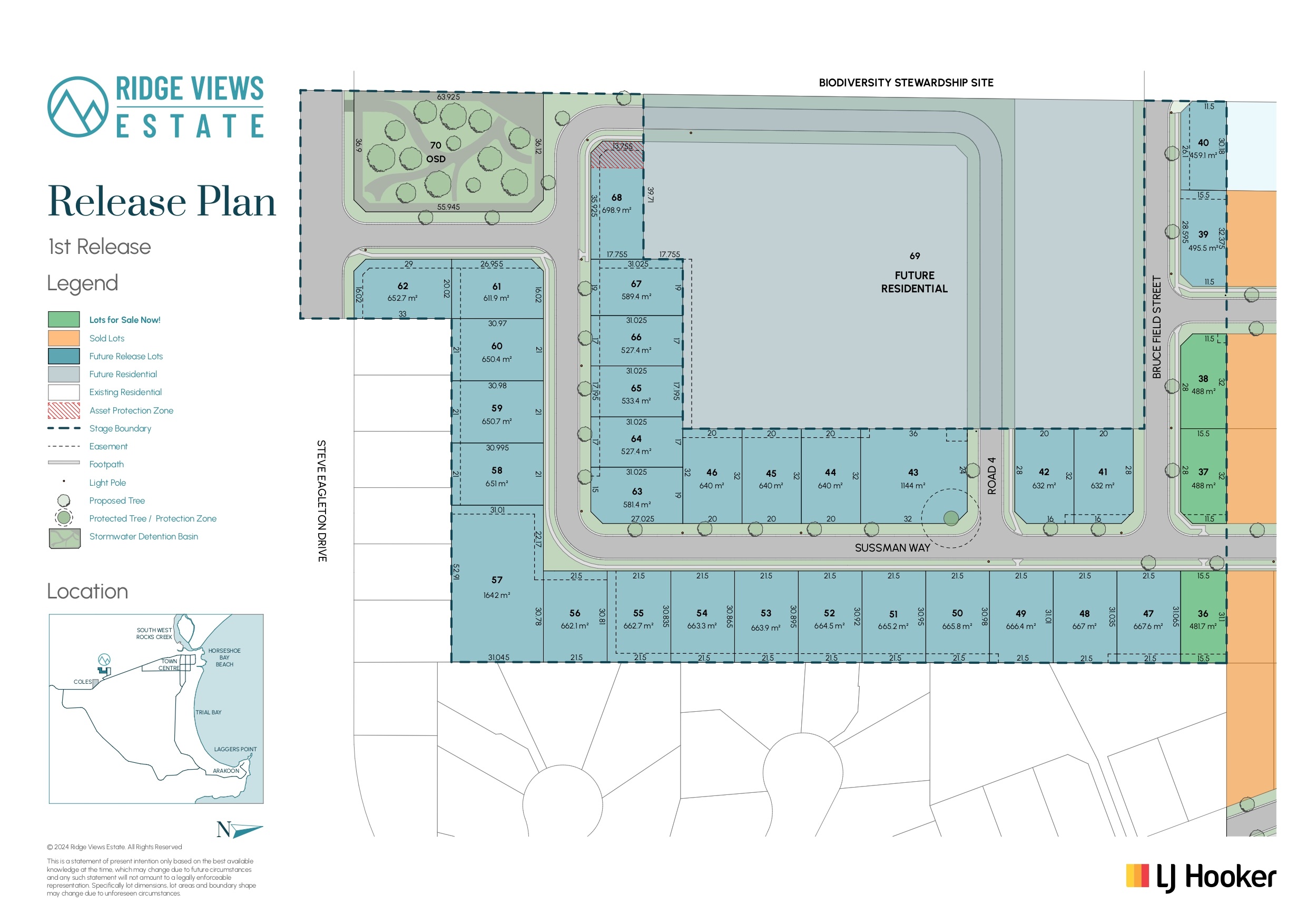 Ridge Views Estate - South West Rocks Release Map