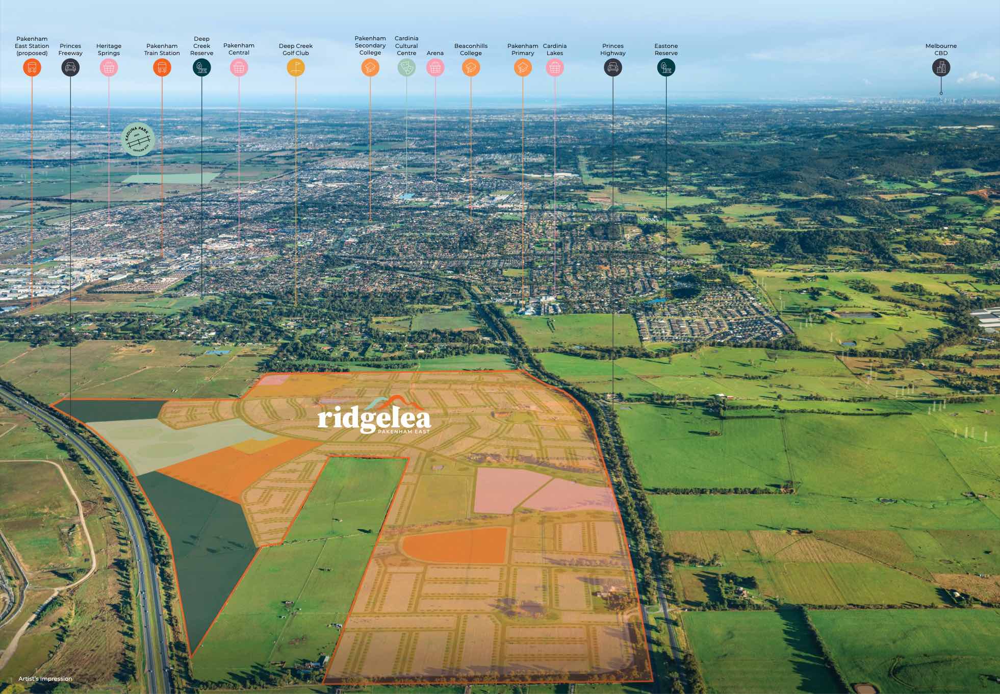Ridgelea Estate - Pakenham East Aerial