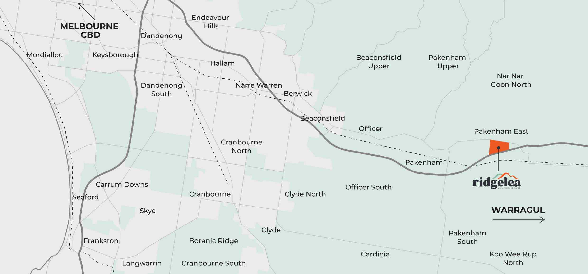 Ridgelea Estate - Pakenham East Location m Location Map