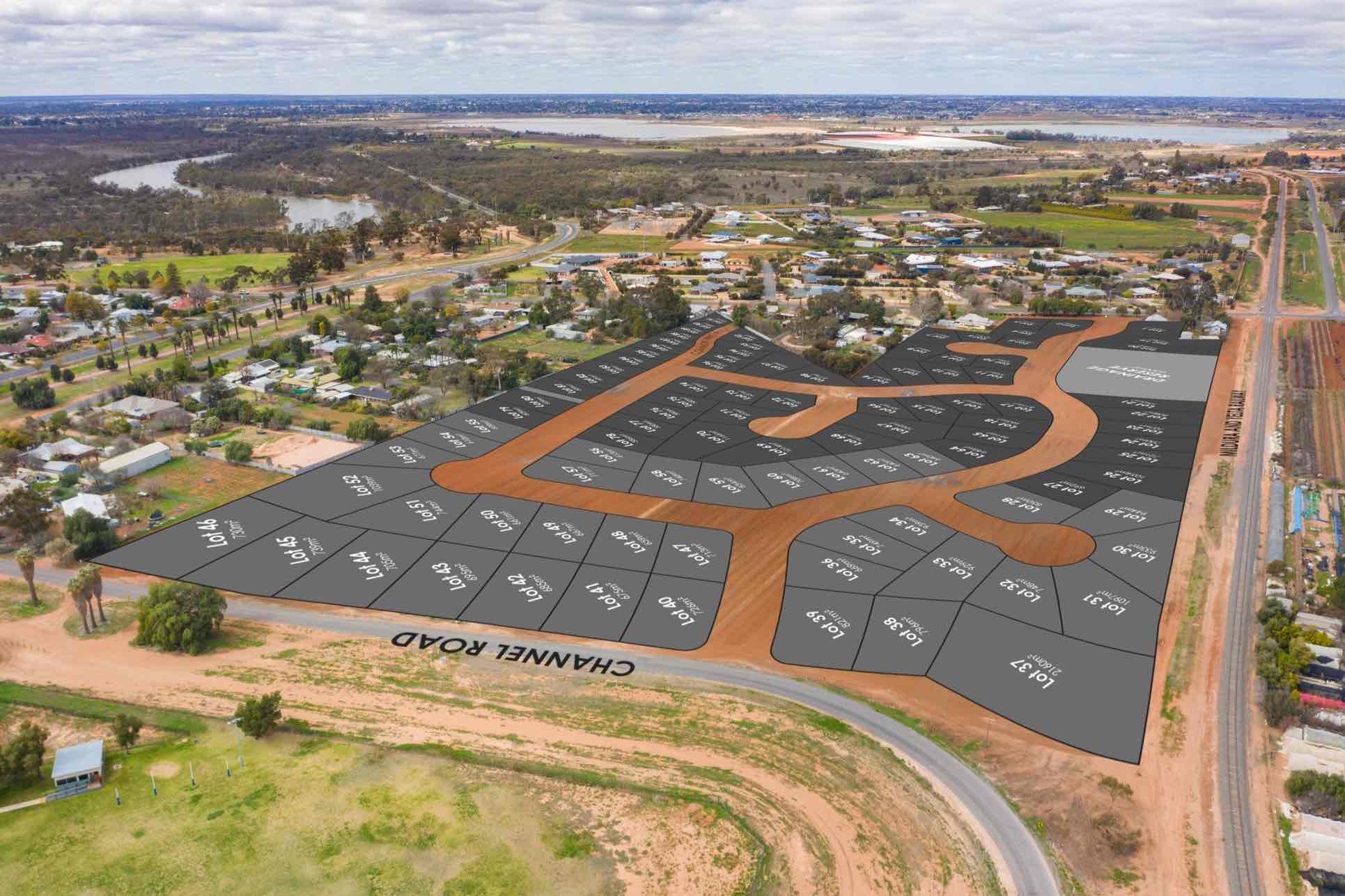 River Heights Estate - Merbein Aerial
