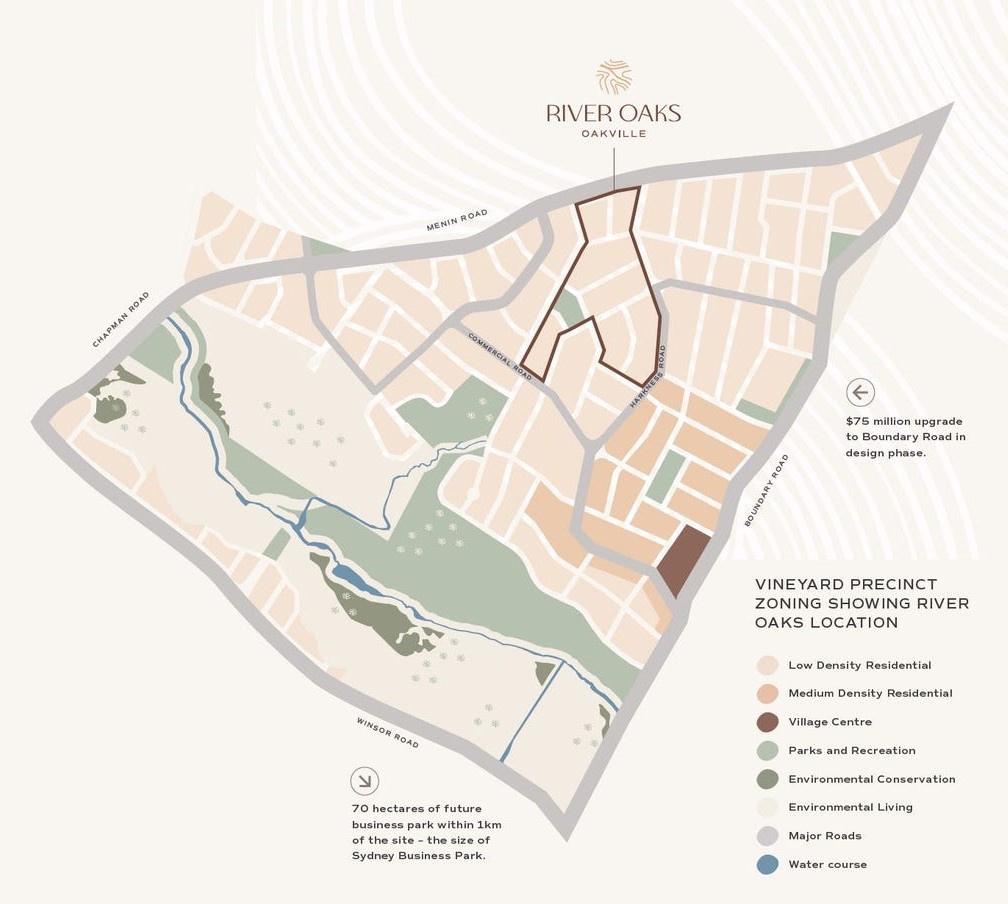 River Oaks Estate - Vineyard Location Map
