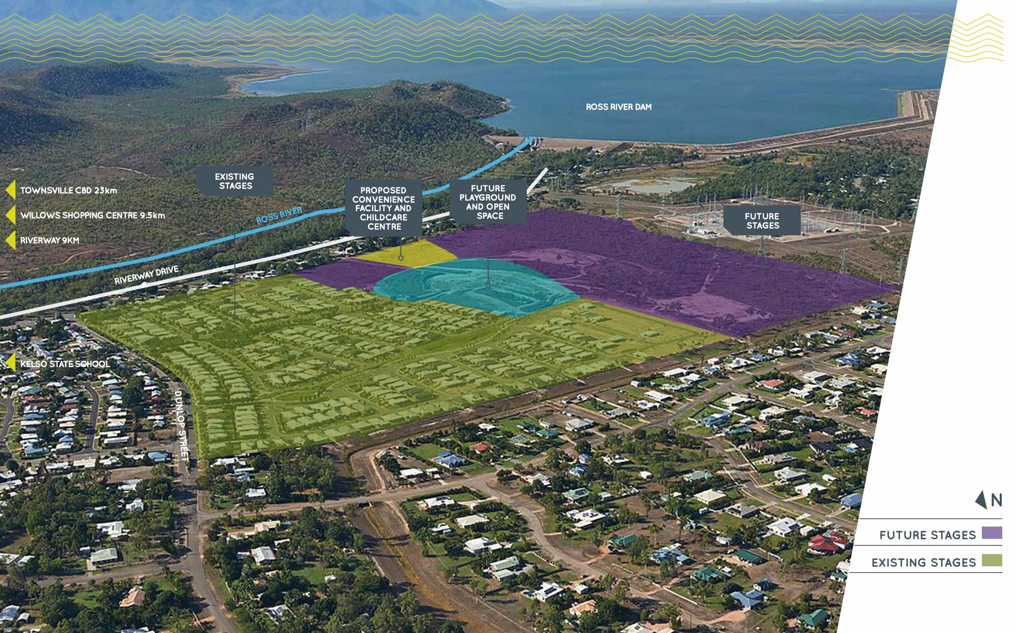 River Parks Estate - Kelso Aerial
