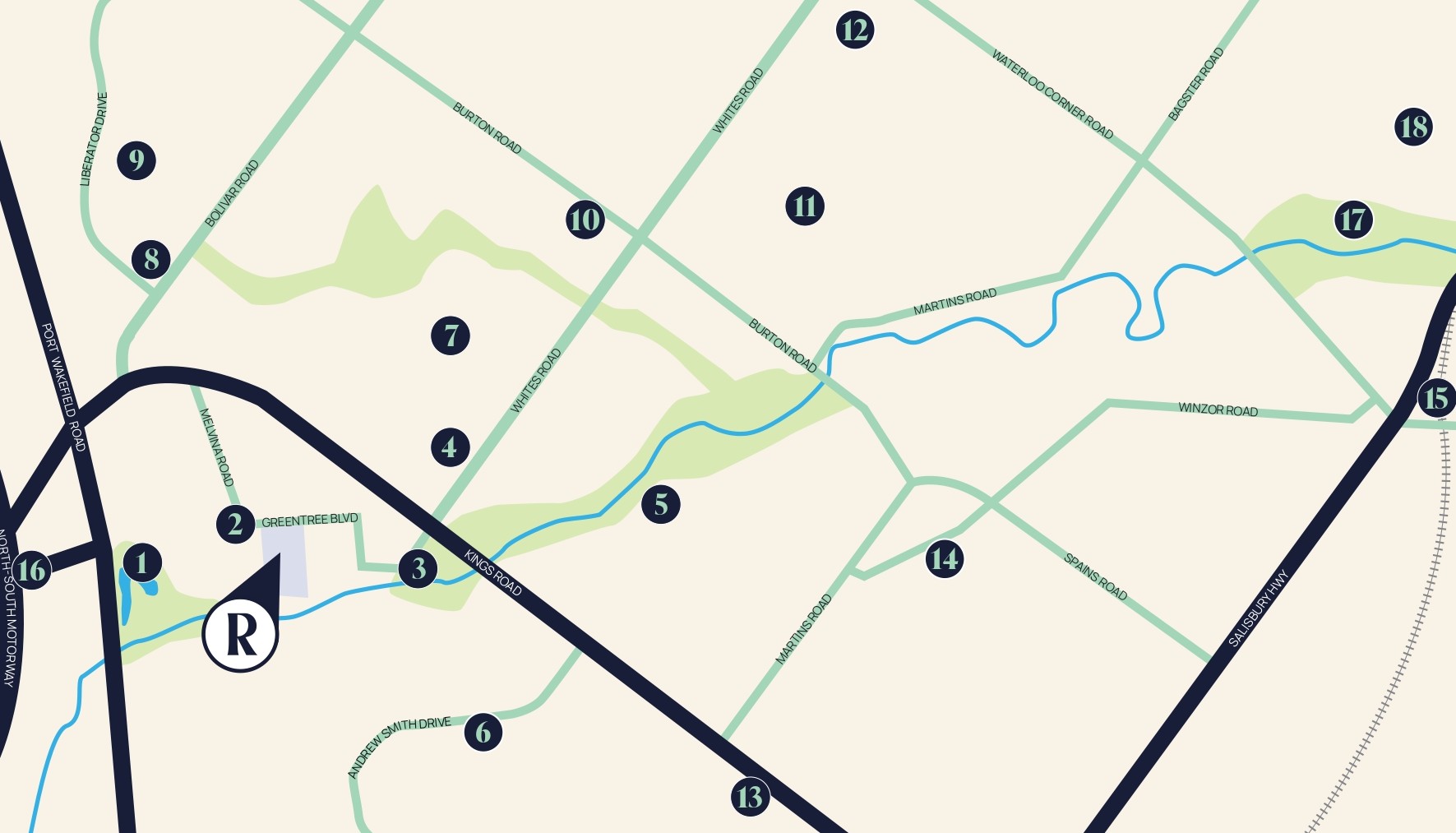 Riverscape Estate - Paralowie Location Map