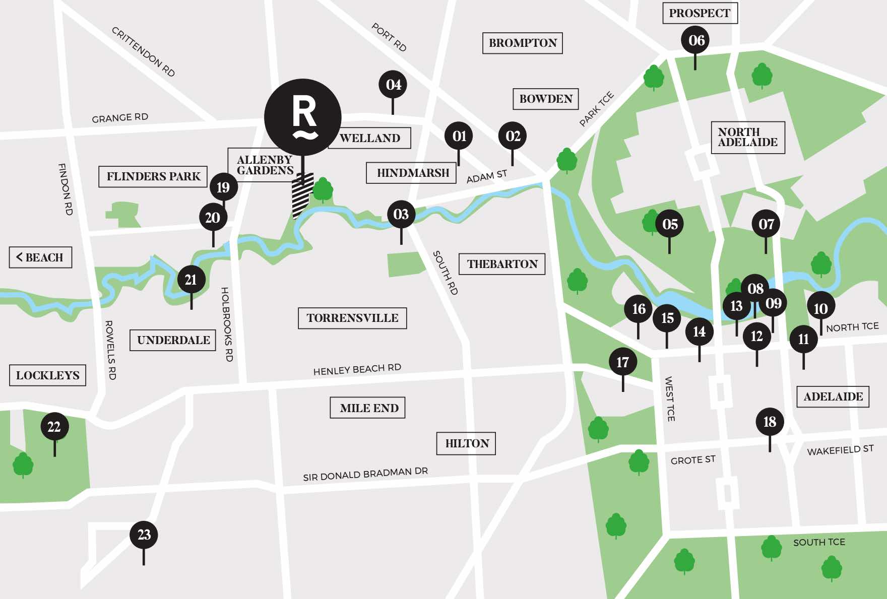 Riverside Estate - Allenby Gardens Location m Location Map