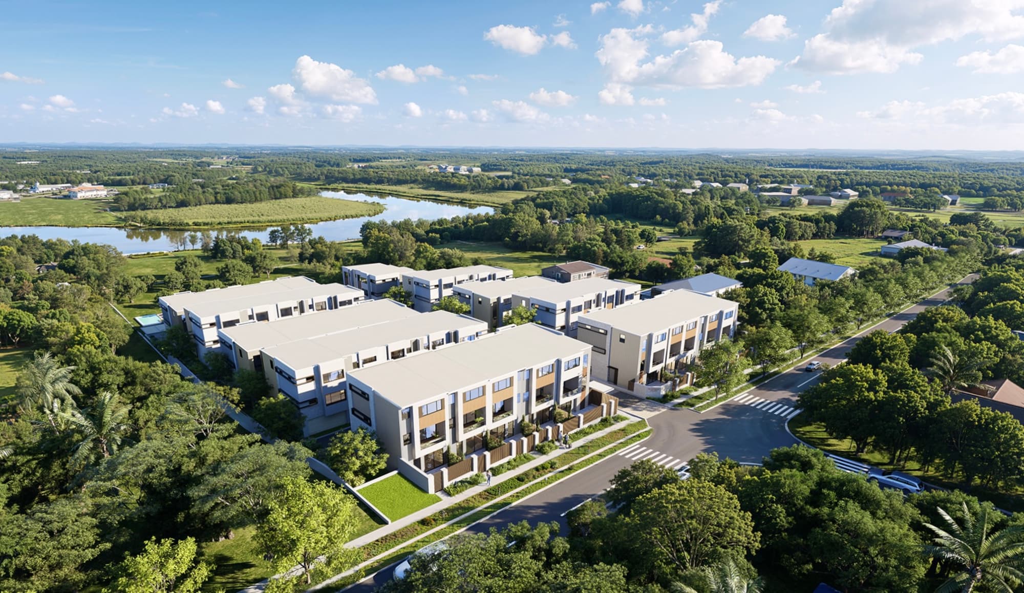 Riverside Villas - Loganlea Aerial