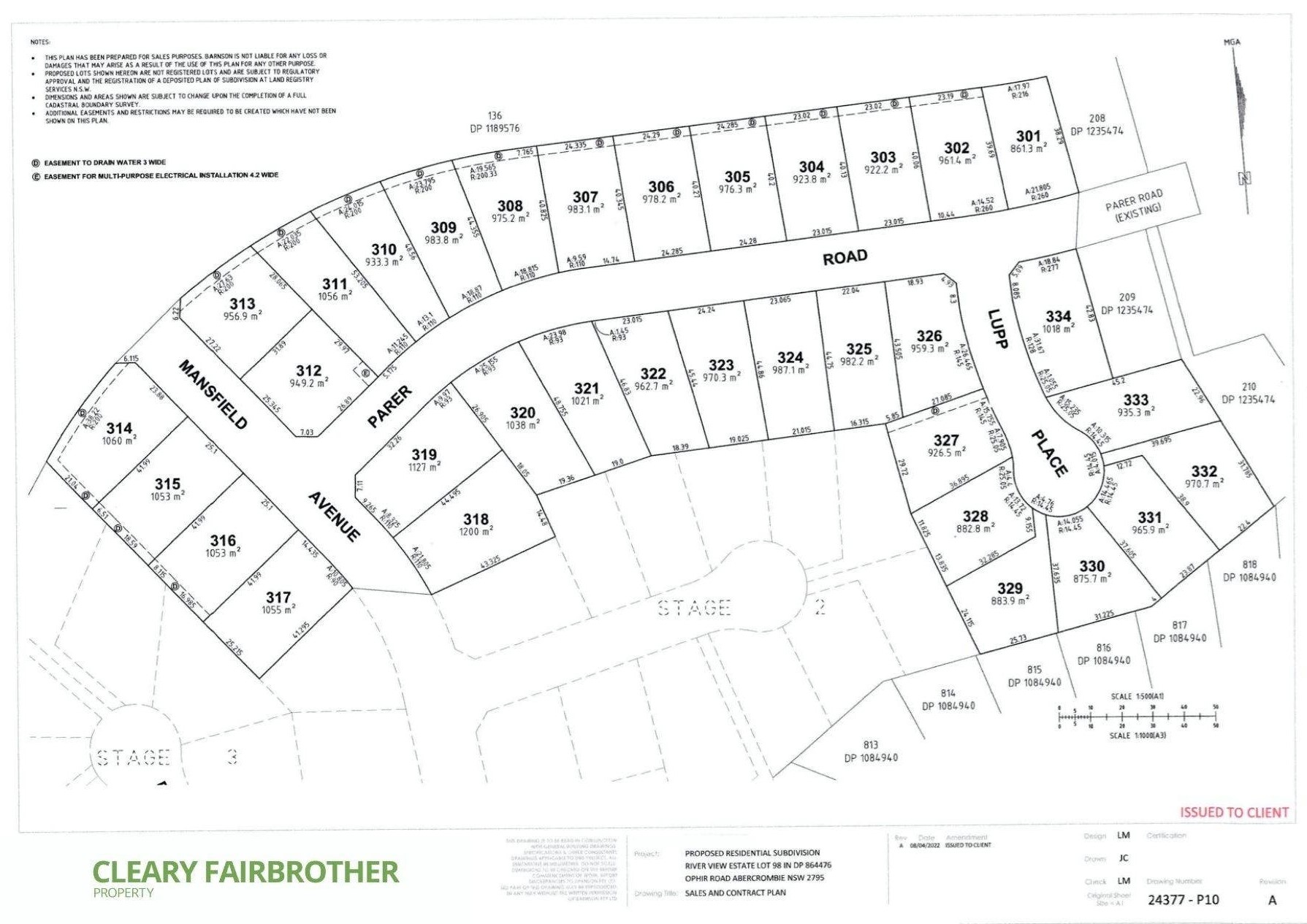 Riverview Estate - Abercrombie Release Map